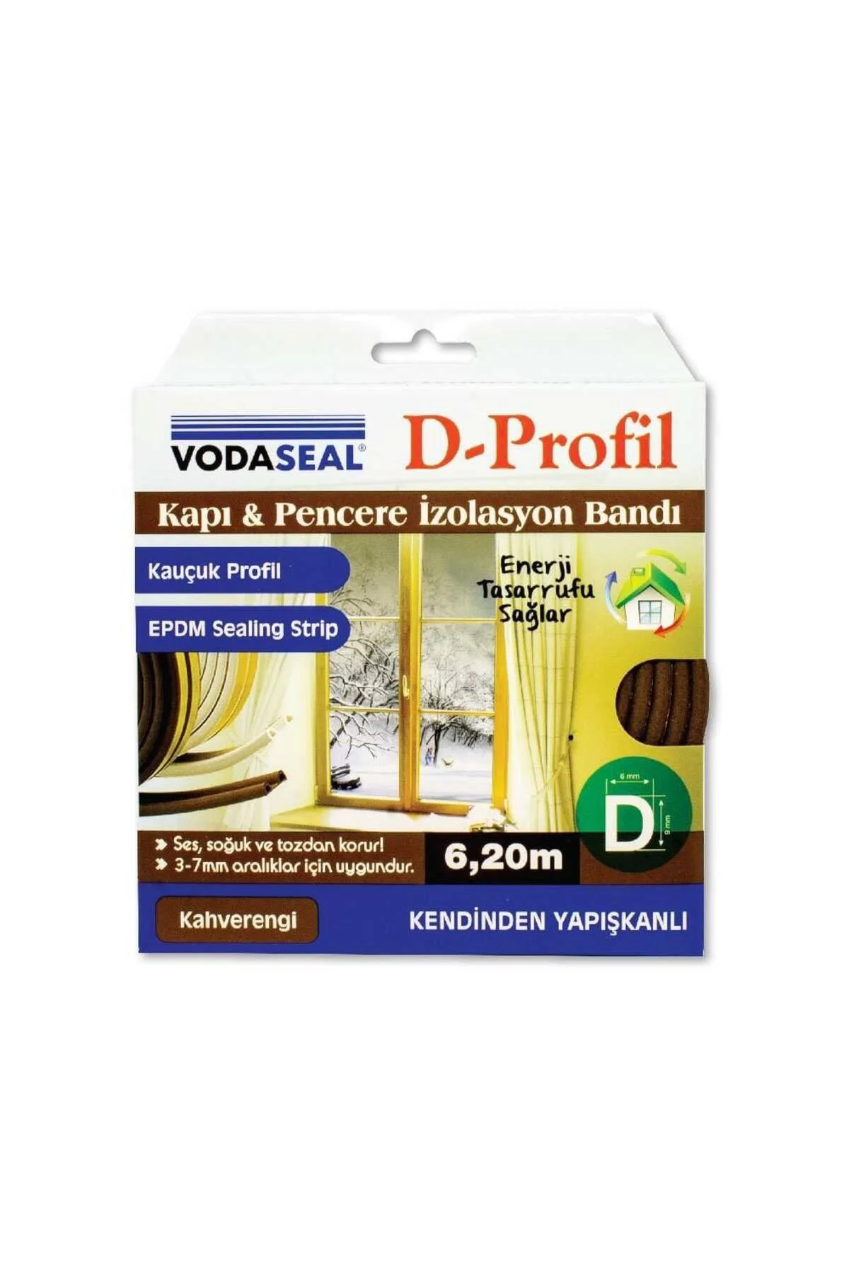 Vodaseal Kapı ve Pencere İzolasyon Bandı Kahverengi 6,20 Metre