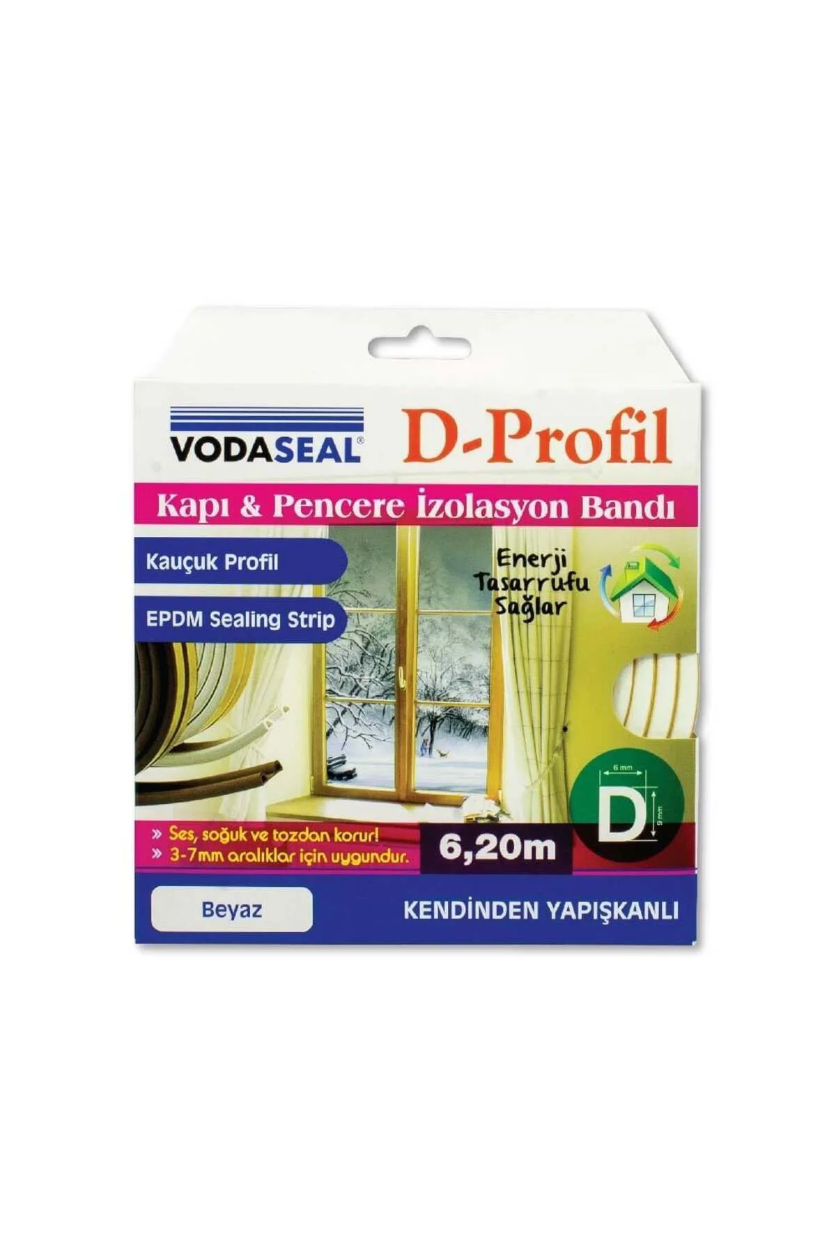 Vodaseal Kapı ve Pencere İzolasyon Bandı Beyaz 6,20 Metre
