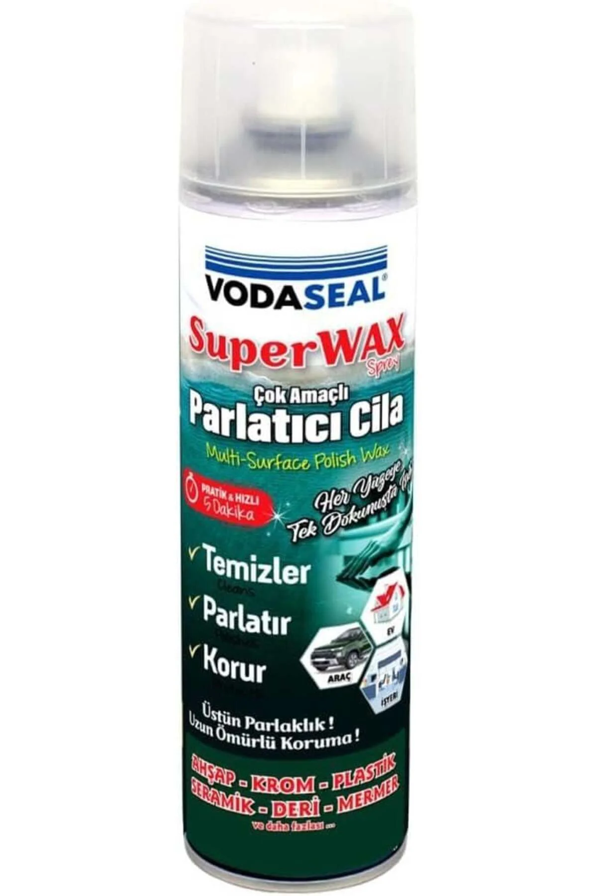 Vodaseal Süper Wax Çok Amaçlı Parlatıcı Cila 500 ml