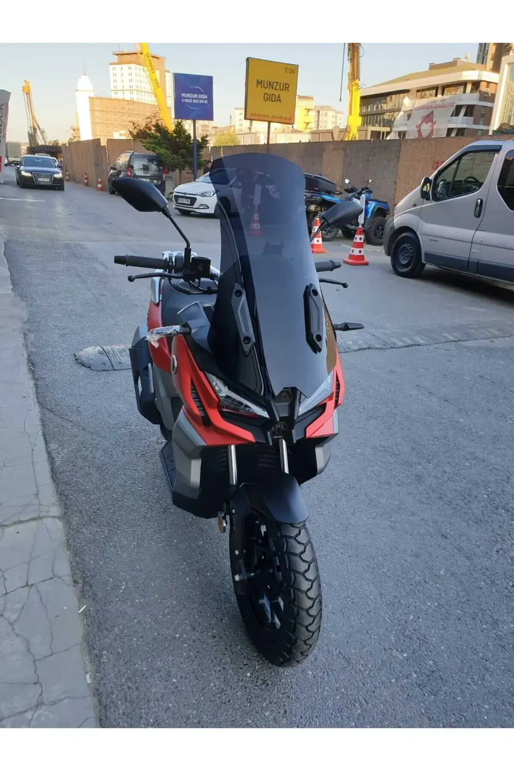 Voge Sr1 Adv Ön Cam 2023 2024 Model 71cm Şeffaf Renkli 4mm