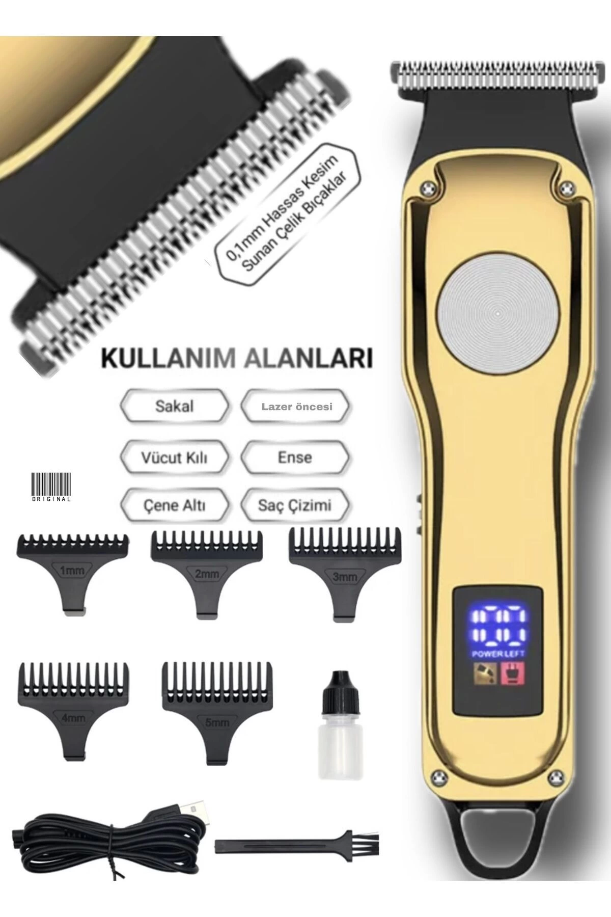 Volemi 00086 Profesyonel Sakal Ense Çizim Epilasyon Öncesi Dijita