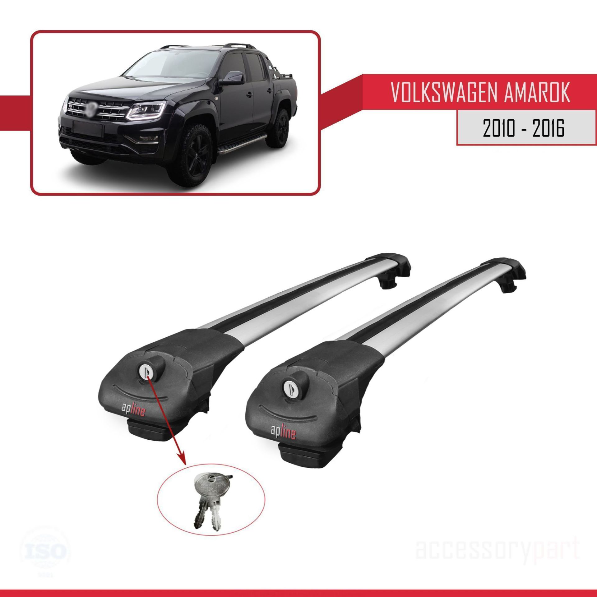 Volkswagen Amarok 2010-2016 Arası ile uyumlu ACE-1 Ara Atkı Tavan