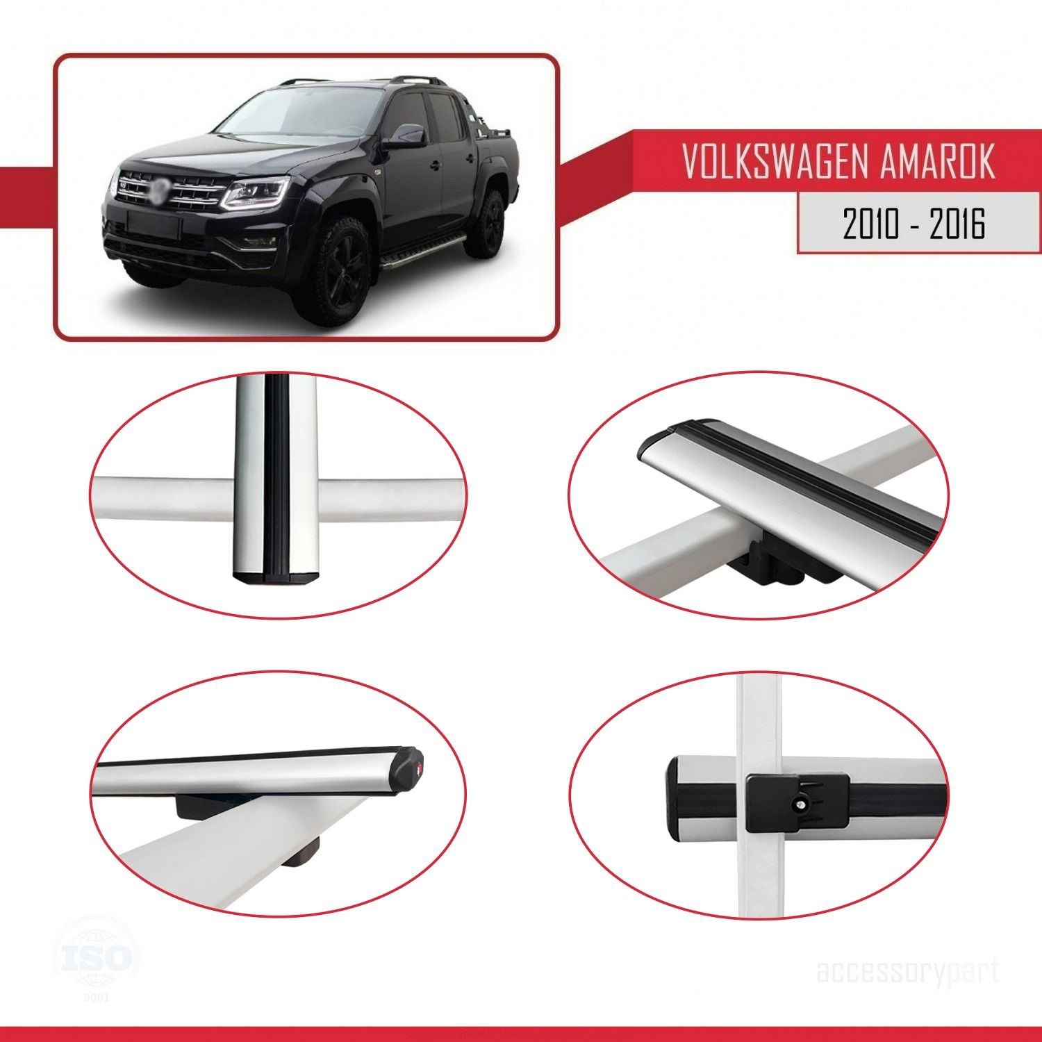 Volkswagen Amarok 2010-2016 Arası ile uyumlu Basic Model Ara Atkı