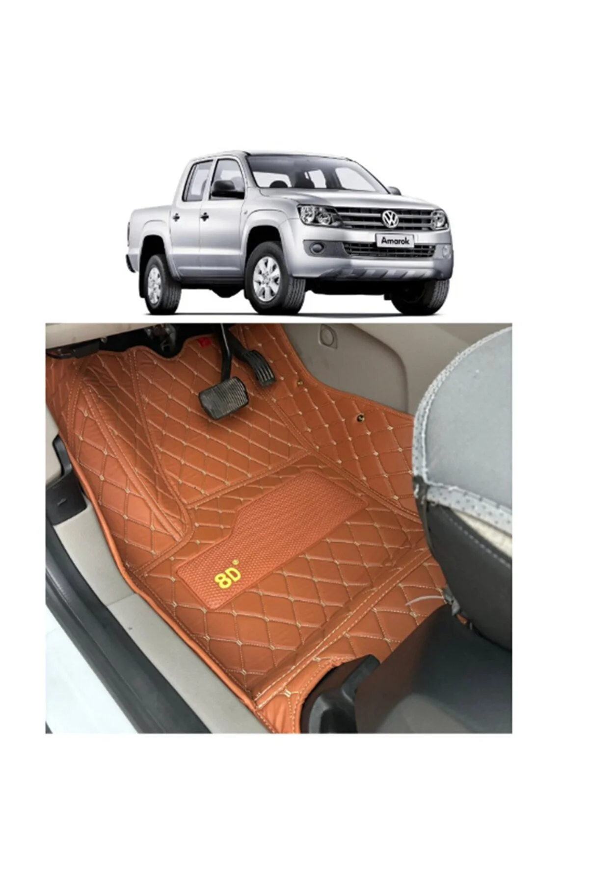 Volkswagen Amarok 2023 Sonrası Manuel Siyah 3D Havuzlu Paspas