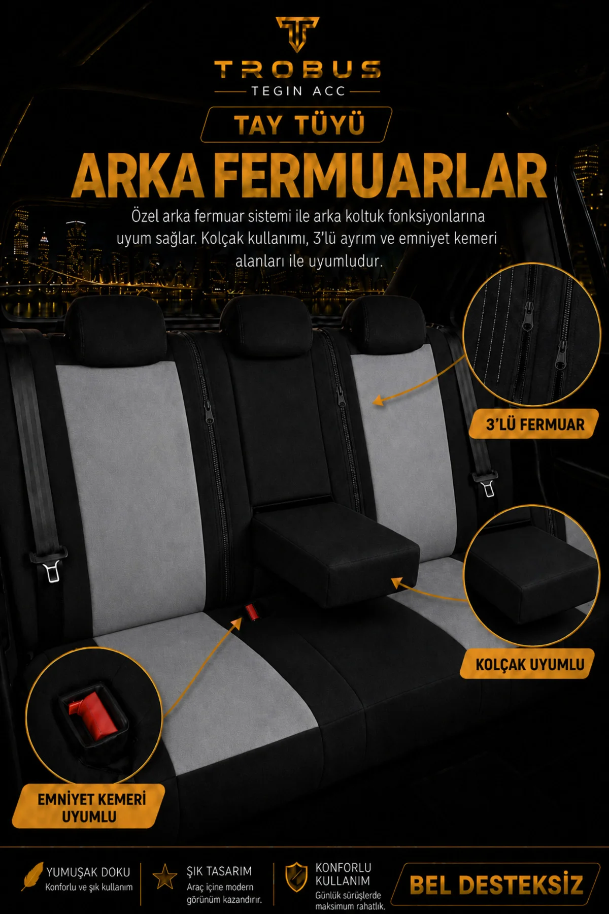 Volkswagen Amarok 2H Çift Kabin 2012-2018 Uyumlu Nergis Serisi Tay Tüyü Oto Koltuk Kılıfı Gri Siyah Volkswagen Amarok 2H Çift Kabin 2012-2018 Uyumlu Nergis Serisi Tay Tüyü Oto Koltuk Kılıfı Gri Siyah