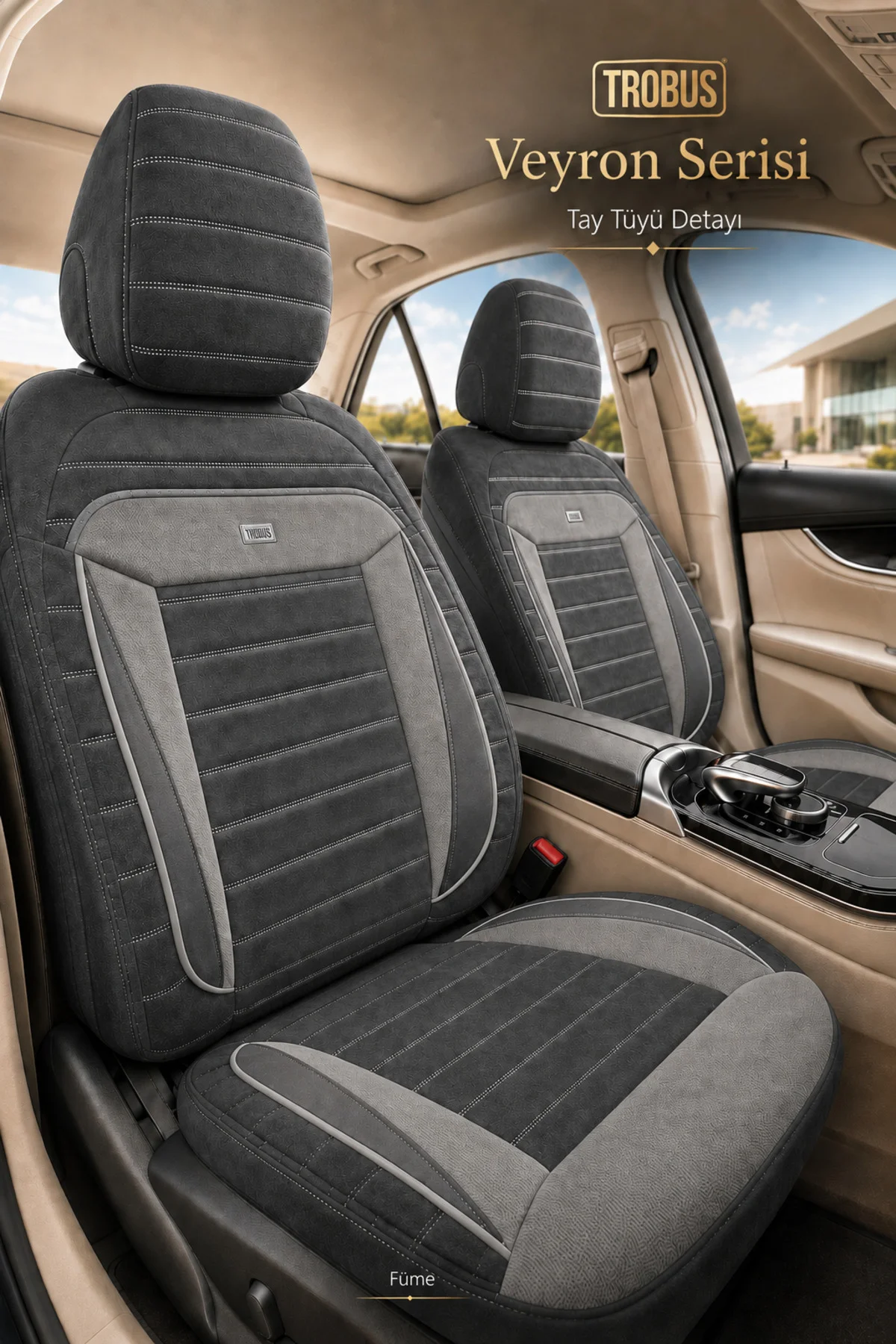 Volkswagen Amarok 2H Çift Kabin 2012-2018 Uyumlu Veyron Serisi Tay Tüyü Oto Koltuk Kılıfı Füme Fiyatı, Yorumları ve Özellikleri