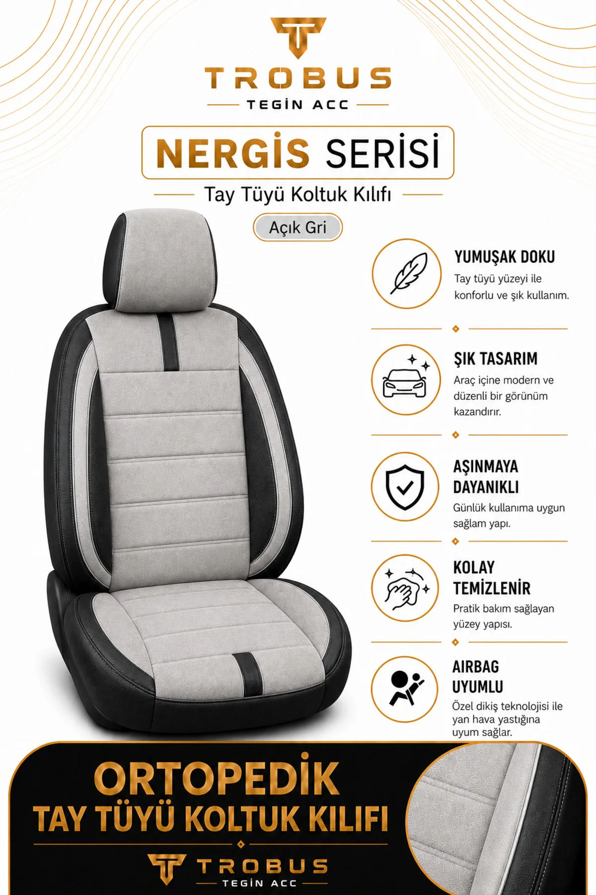 Volkswagen Amarok 2H Çift Kabin 2012-2018 Uyumlu Nergis Serisi Tay Tüyü Oto Koltuk Kılıfı Gri Siyah Volkswagen Amarok 2H Çift Kabin 2012-2018 Uyumlu Nergis Serisi Tay Tüyü Oto Koltuk Kılıfı Gri Siyah