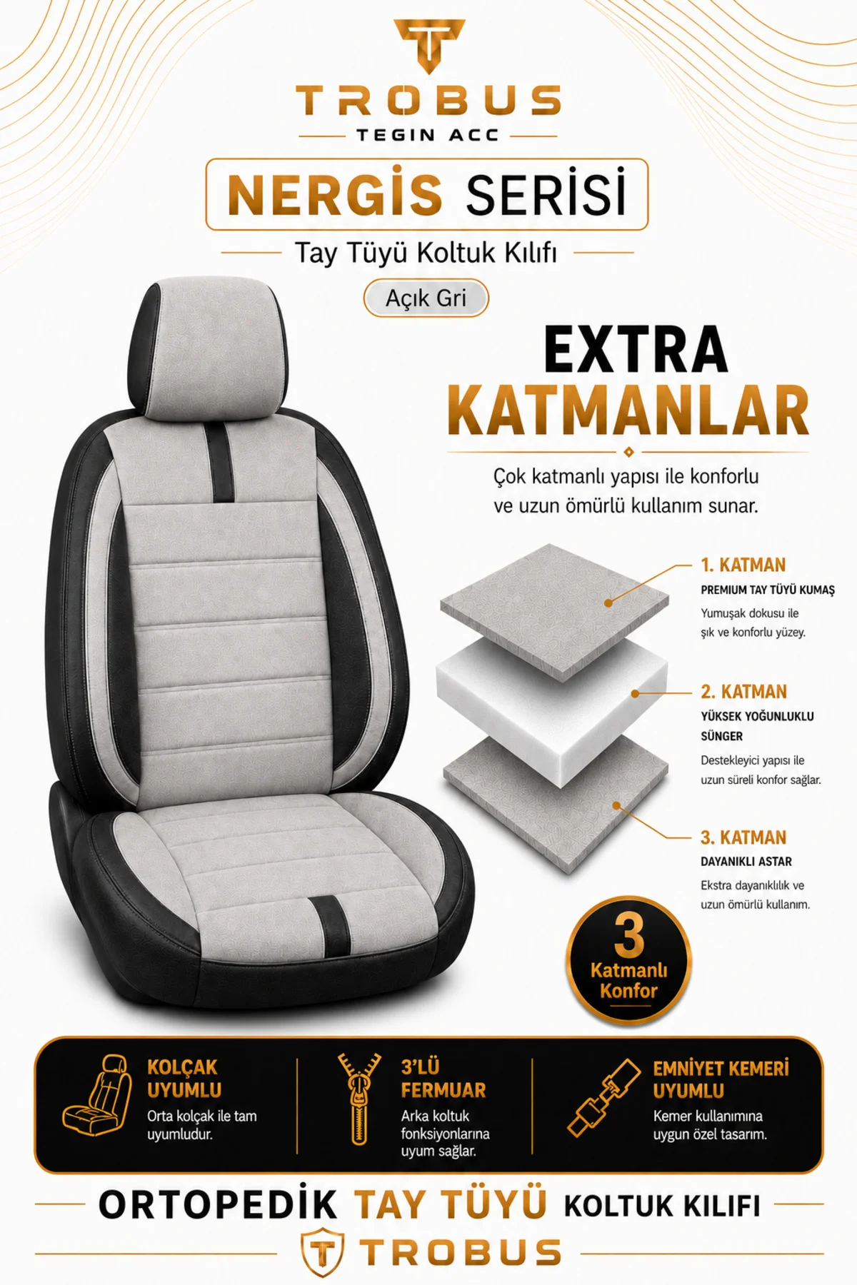 Volkswagen Amarok 2H Çift Kabin 2012-2018 Uyumlu Nergis Serisi Tay Tüyü Oto Koltuk Kılıfı Gri Siyah Volkswagen Amarok 2H Çift Kabin 2012-2018 Uyumlu Nergis Serisi Tay Tüyü Oto Koltuk Kılıfı Gri Siyah