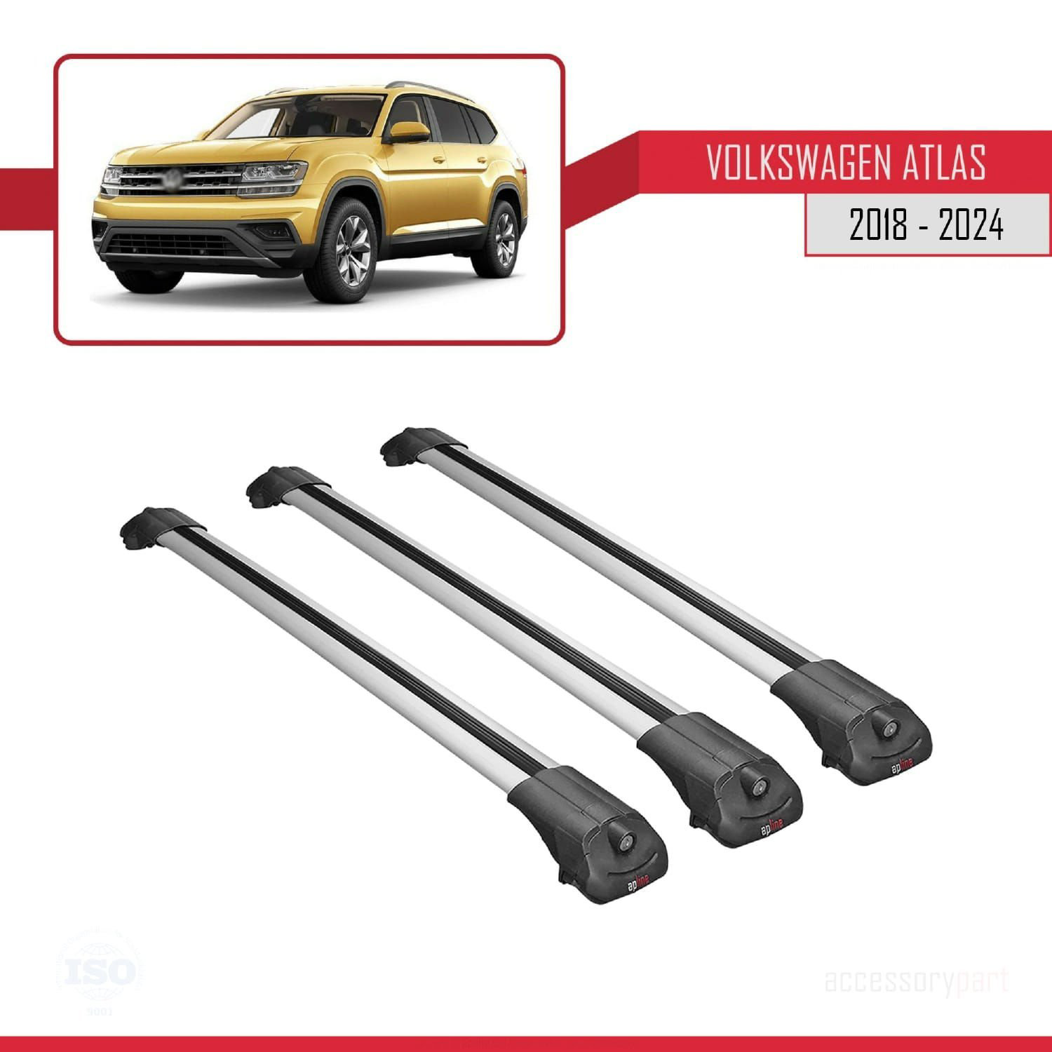 Volkswagen Atlas 2018 ve Sonrası ile uyumlu ACE-1 Ara Atkı Tavan 