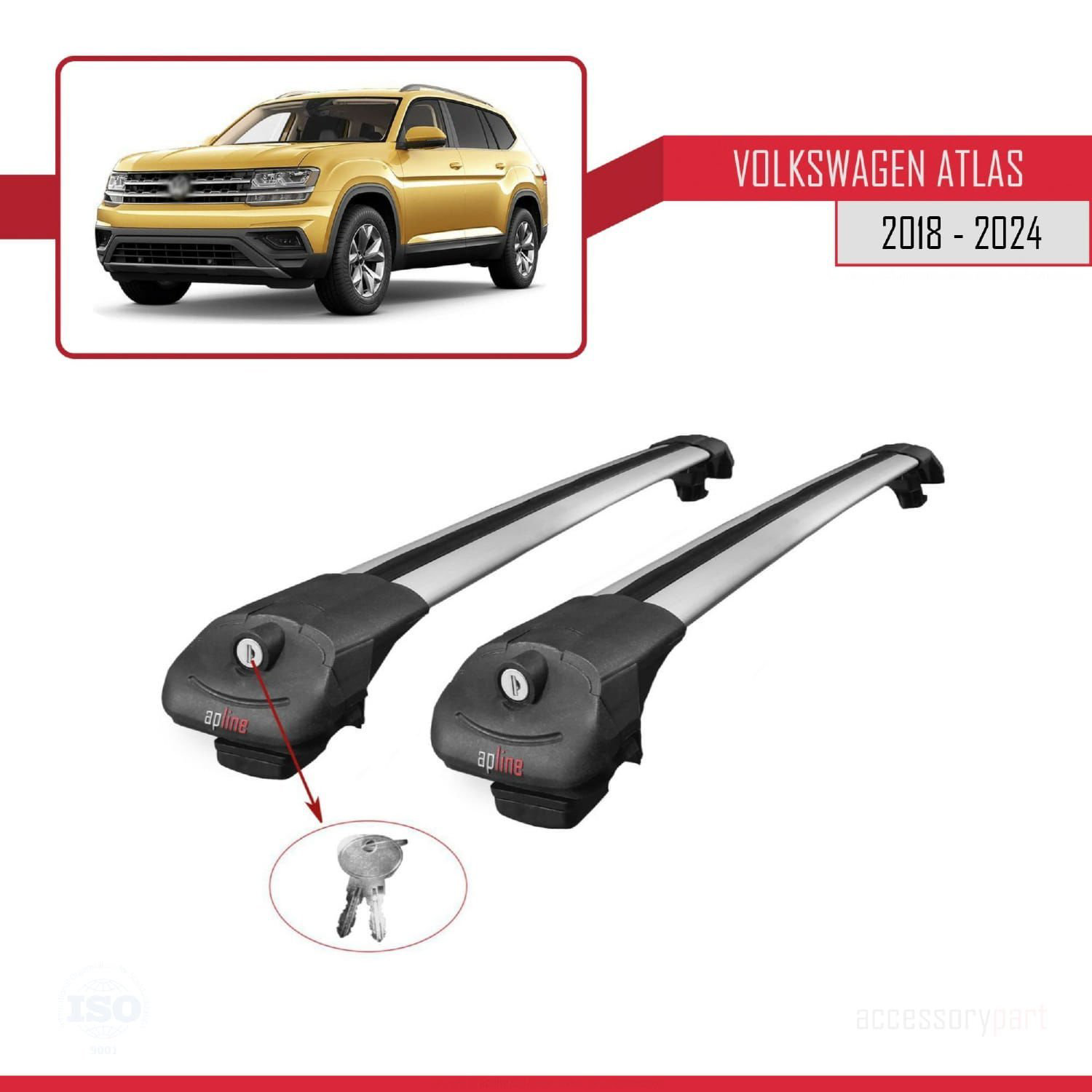 Volkswagen Atlas 2018 ve Sonrası ile uyumlu ACE-1 Ara Atkı Tavan 