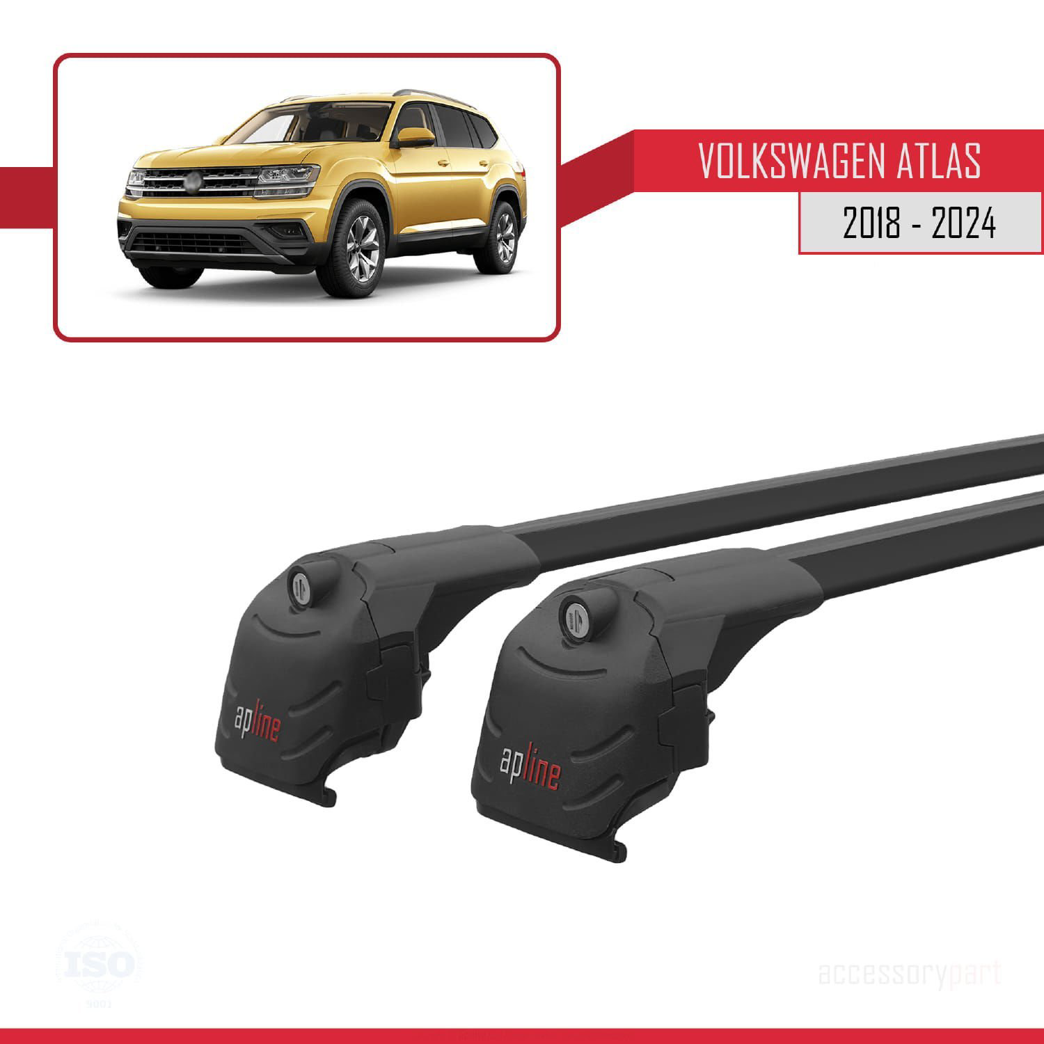 Volkswagen Atlas 2018 ve Sonrası ile uyumlu ACE-2 Ara Atkı Tavan 