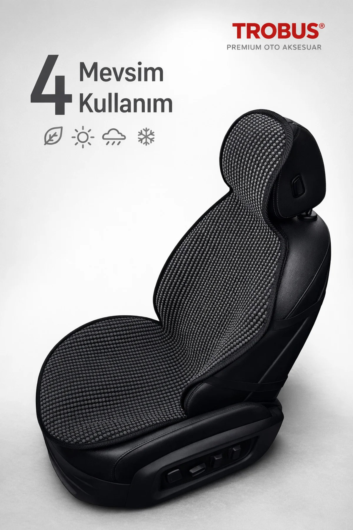 Volkswagen Bora 1998-2005 Uyumlu Örme Ön 2 Parça Minder Füme