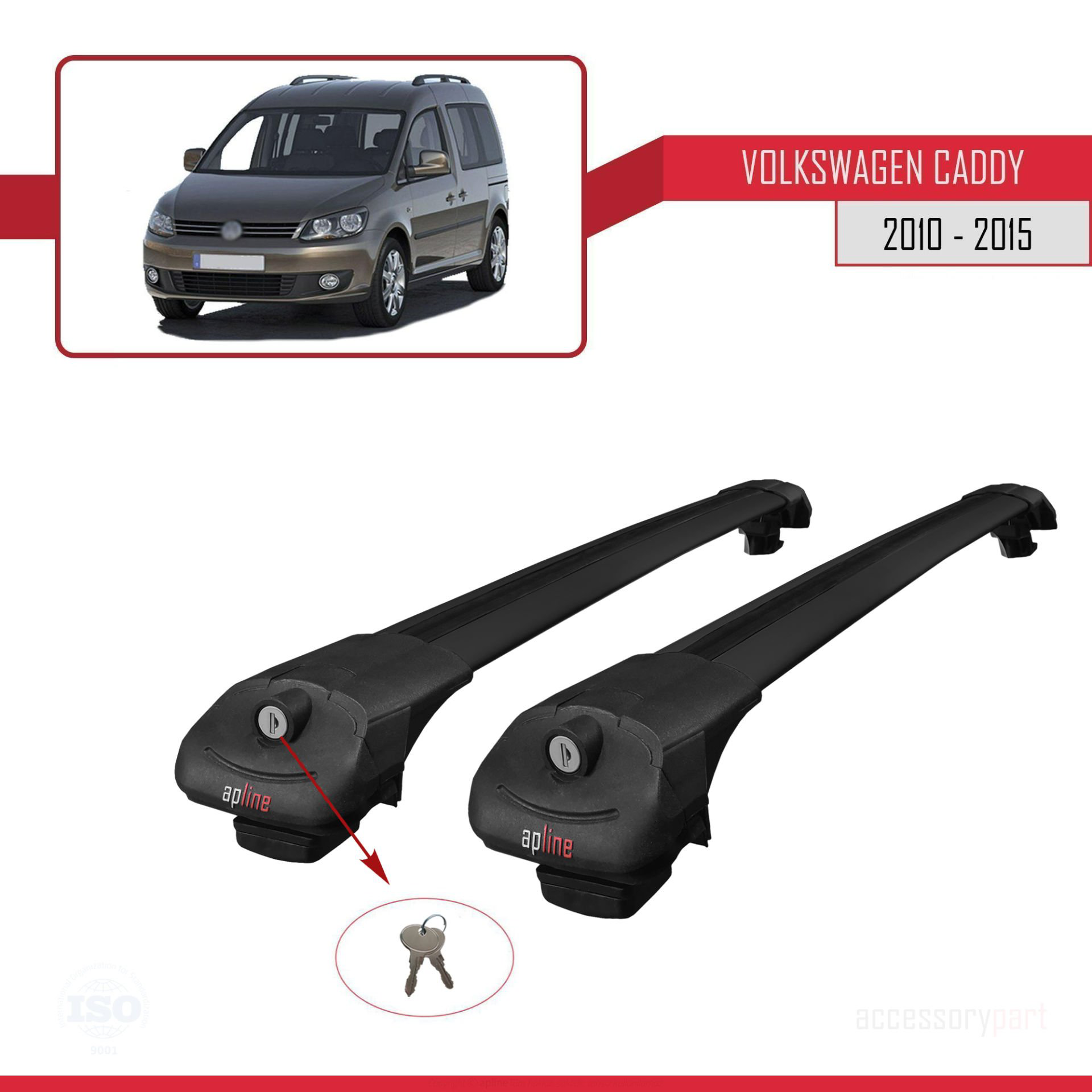 Volkswagen Caddy 2010-2015 Arası ile uyumlu ACE-1 Ara Atkı Tavan 