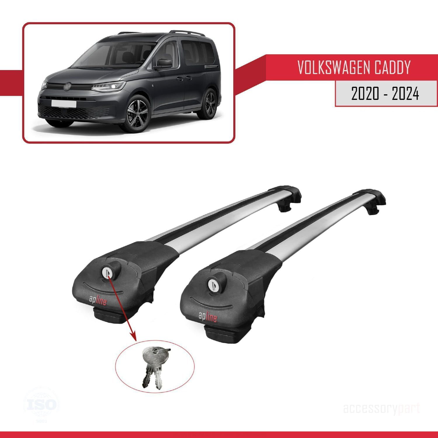 Volkswagen Caddy 2020 ve Sonrası ile uyumlu ACE-1 Ara Atkı Tavan 
