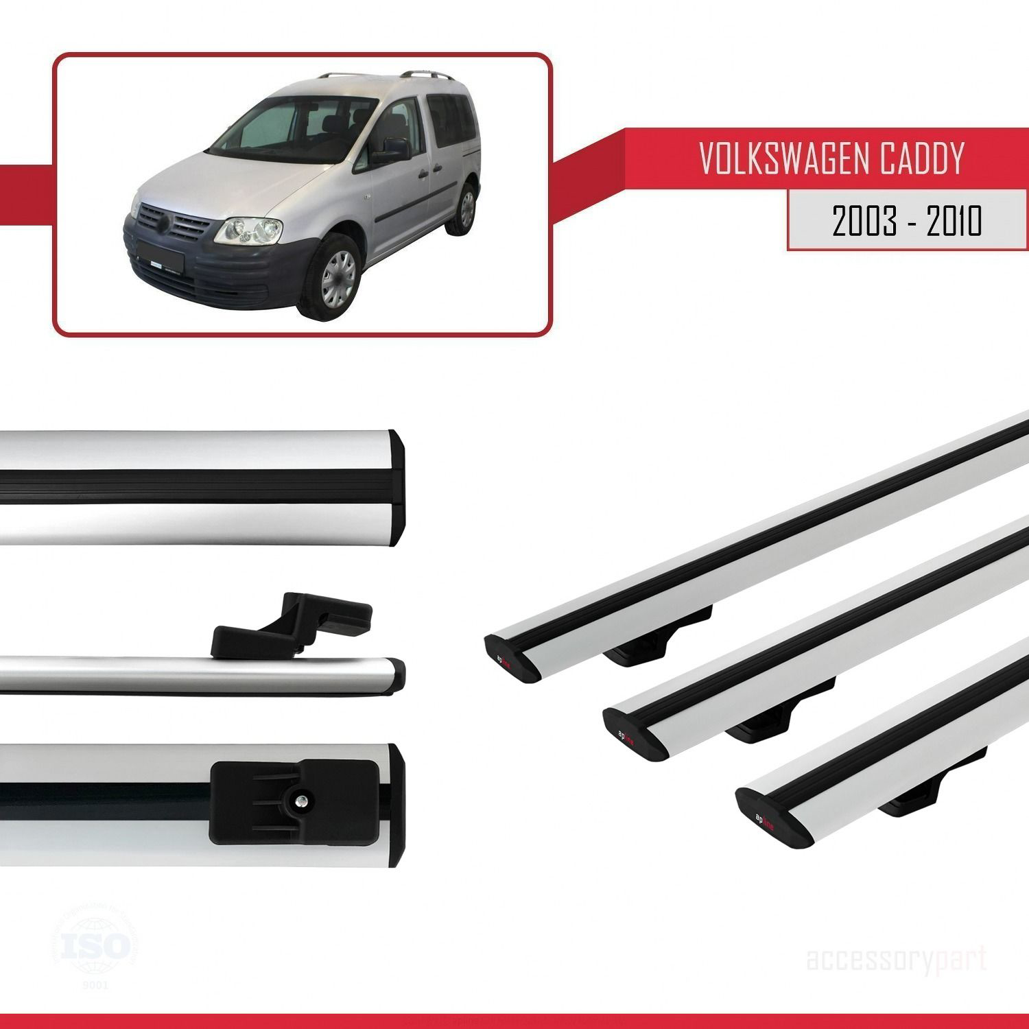 Volkswagen Caddy 2003-2010 Arası ile uyumlu Basic Model Ara Atkı 