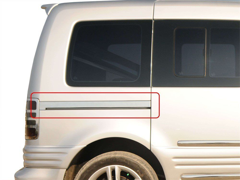 Volkswagen Caddy Uyumlu Sürgülü Kapı Çıtası 2 Parça Krom 2003-201