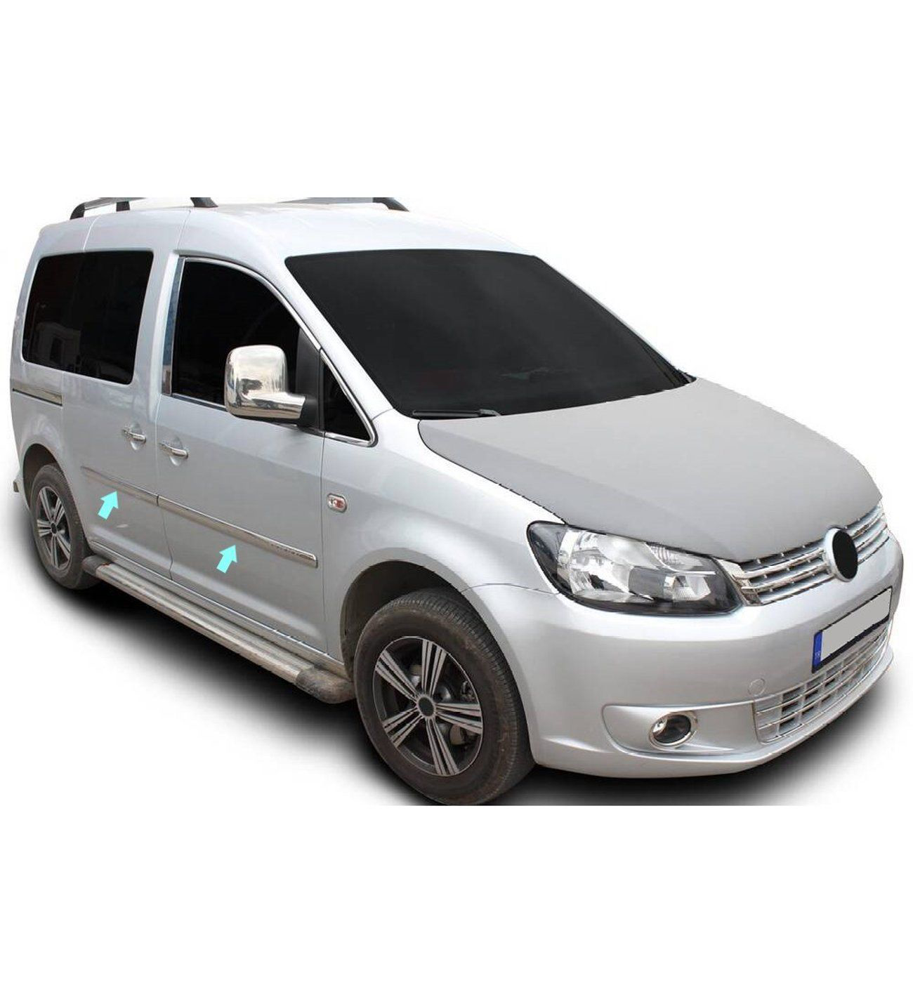 Volkswagen Caddy Uyumlu Yan Kapı Çıtası -2015 Paslanmaz Çelik Par