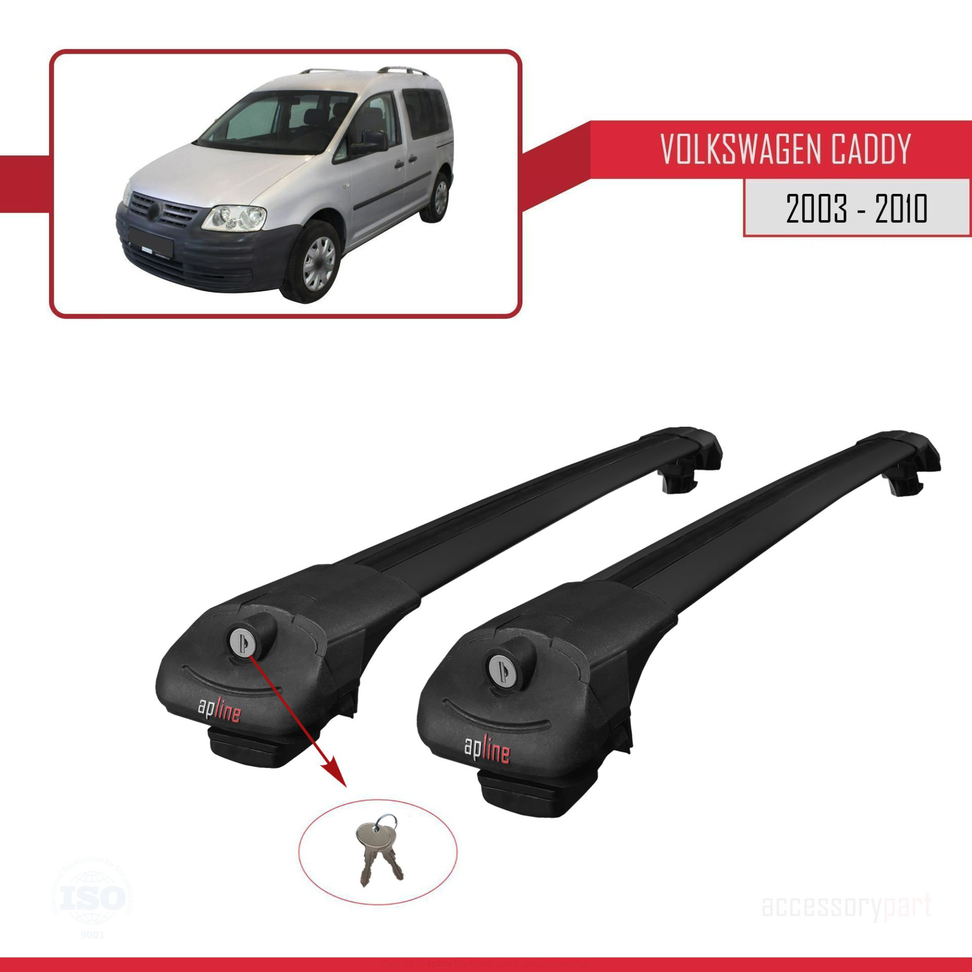 Volkswagen Caddy 2003-2010 Arası ile uyumlu ACE-1 Ara Atkı Tavan 