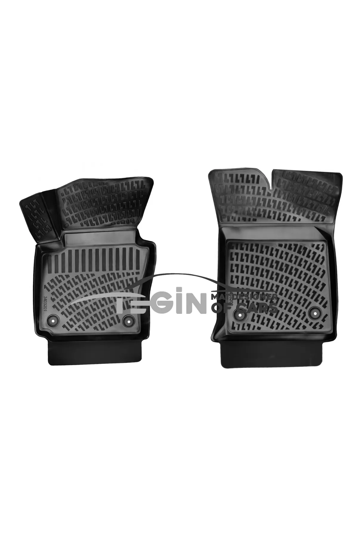 Volkswagen Caddy PANELVAN (2 Parça) 3D Havuzlu Paspas 2010 Siyah