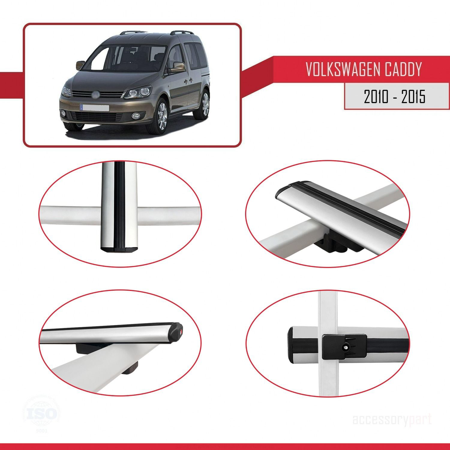 Volkswagen Caddy 2010-2015 Arası ile uyumlu Basic Model Ara Atkı 