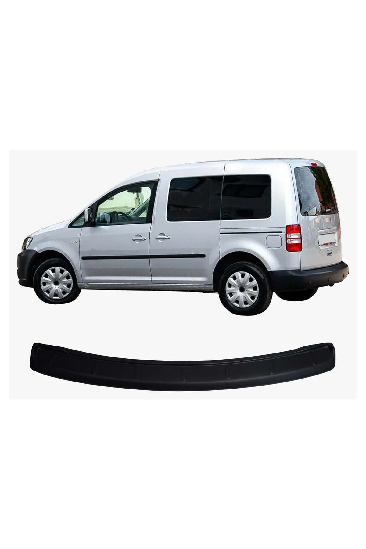 Volkswagen Caddy 2003-2015 Uyumlu Arka Tampon Eşiği Koruma ABS Parlak Siyah Volkswagen Caddy 2003-2015 Uyumlu Arka Tampon Eşiği Koruma ABS Parlak Siyah