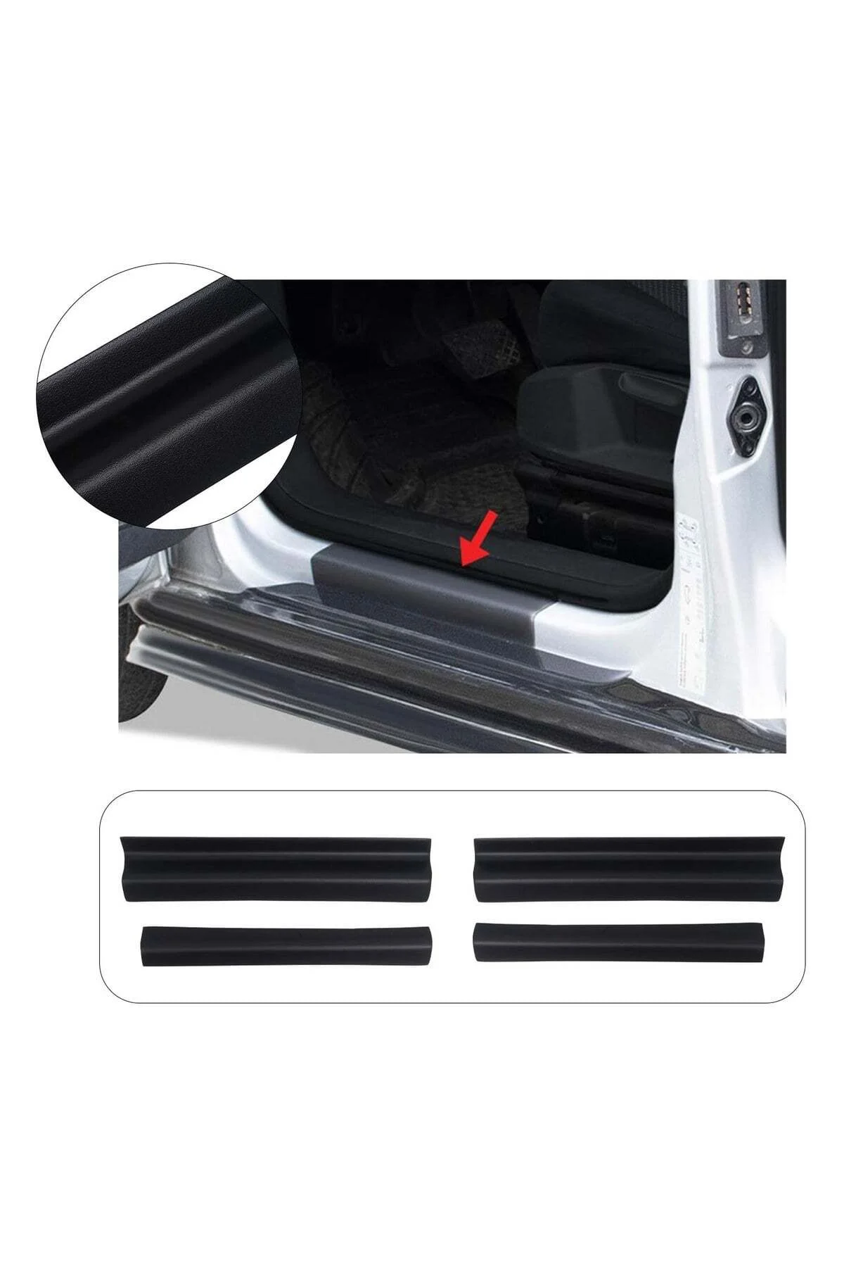 Volkswagen Caddy 2015-2020 Uyumlu Kapı Eşiği Koruma ABS 4 Parça Mat Siyah Volkswagen Caddy 2015-2020 Uyumlu Kapı Eşiği Koruma ABS 4 Parça Mat Siyah - Görsel 2