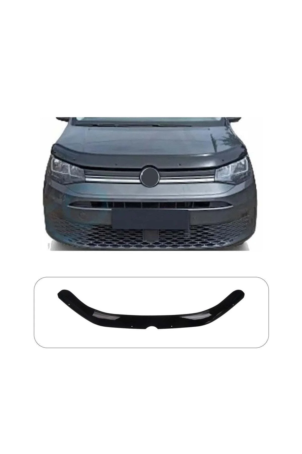 Volkswagen Caddy 2021 ve Sonrası Uyumlu Kaput Rüzgarlığı Ön Kaput Koruma ABS Parlak Siyah Volkswagen Caddy 2021 ve Sonrası Uyumlu Kaput Rüzgarlığı Ön Kaput Koruma ABS Parlak Siyah
