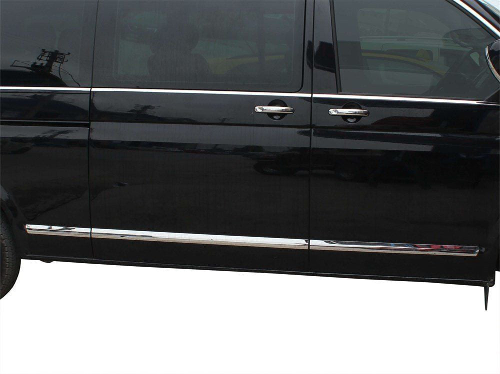 Volkswagen Caravelle Uyumlu T6 Yan Kapı Çıtası 7 Parça Krom (U.Ş)