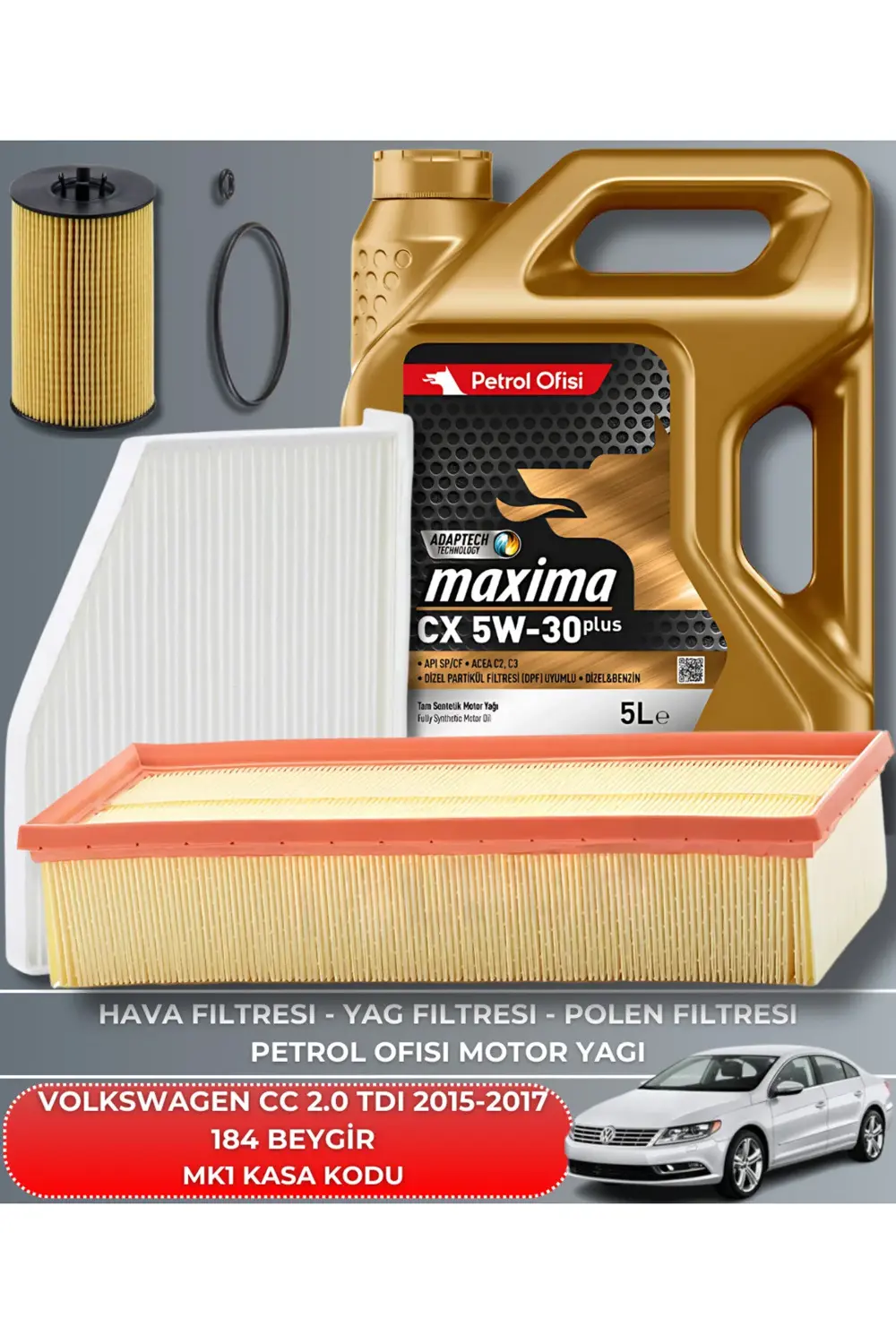 VOLKSWAGEN CC 2.0 TDI 2015-2016-2017 184 BEYGİR FİLTRE - YAĞ BAKI
