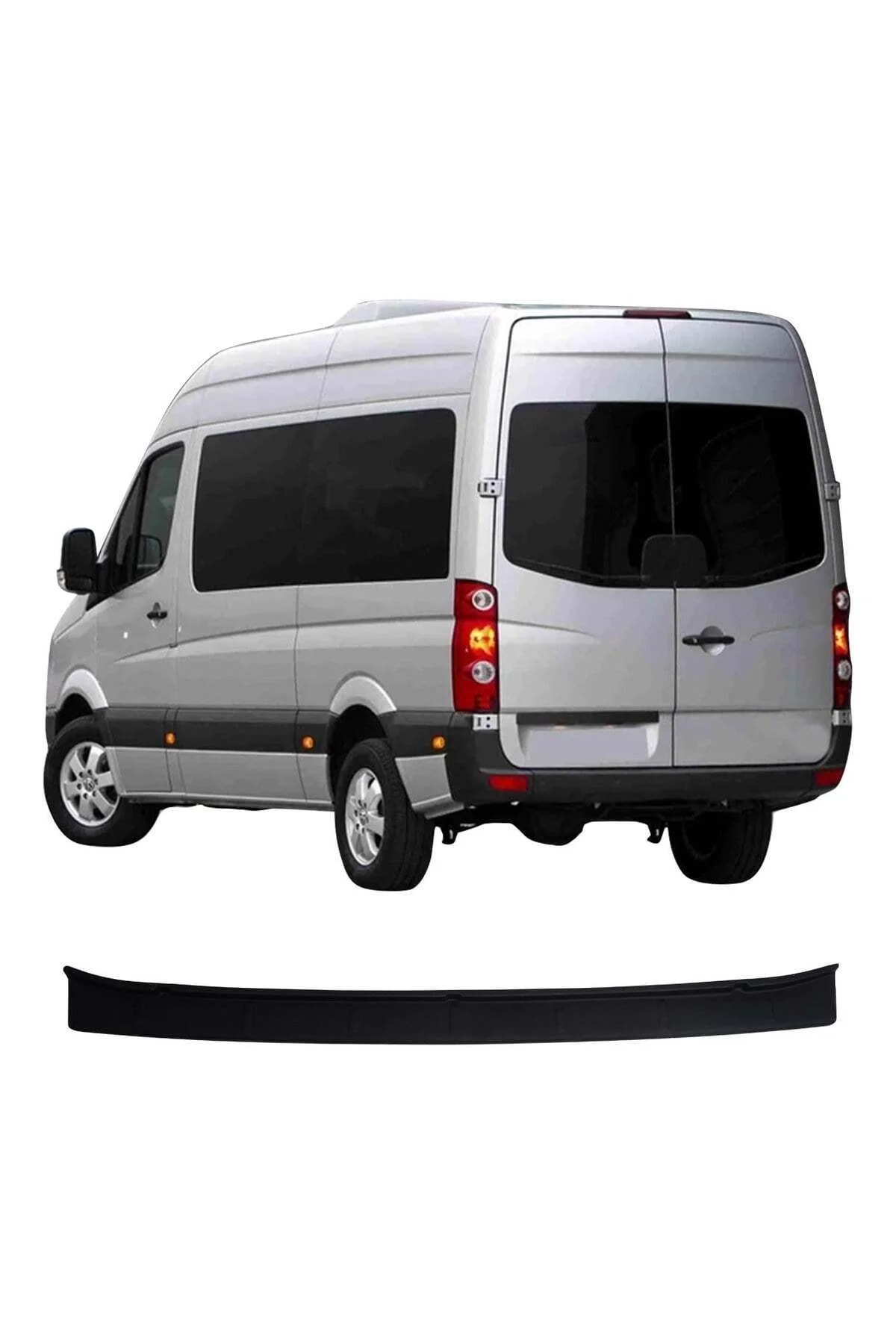 Volkswagen Crafter 2006-2012 Uyumlu Arka Tampon Eşiği Koruma ABS Parlak Siyah Volkswagen Crafter 2006-2012 Uyumlu Arka Tampon Eşiği Koruma ABS Parlak Siyah