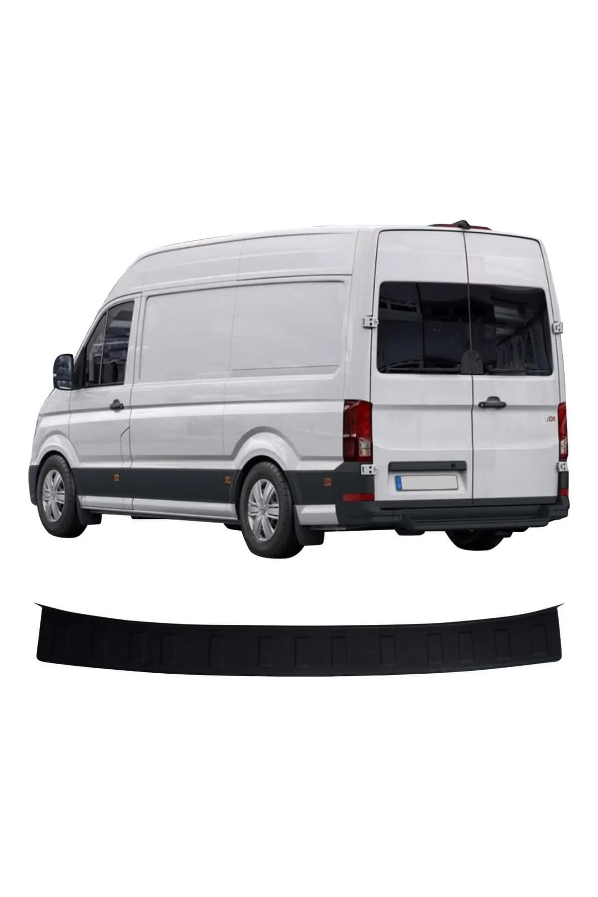 Volkswagen Crafter 2018 ve Sonrası Uyumlu Arka Tampon Eşiği Koruma ABS Parlak Siyah Volkswagen Crafter 2018 ve Sonrası Uyumlu Arka Tampon Eşiği Koruma ABS Parlak Siyah