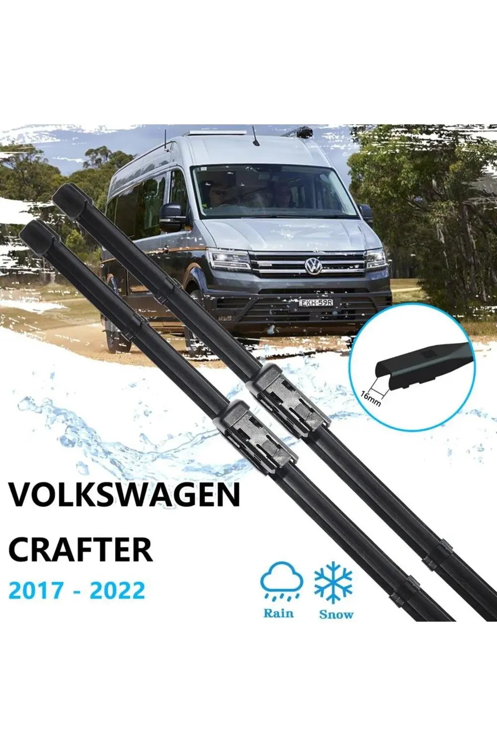 VOLKSWAGEN CRAFTER ÖN CAM MUZ SİLECEK TAKIMI 2017--2022