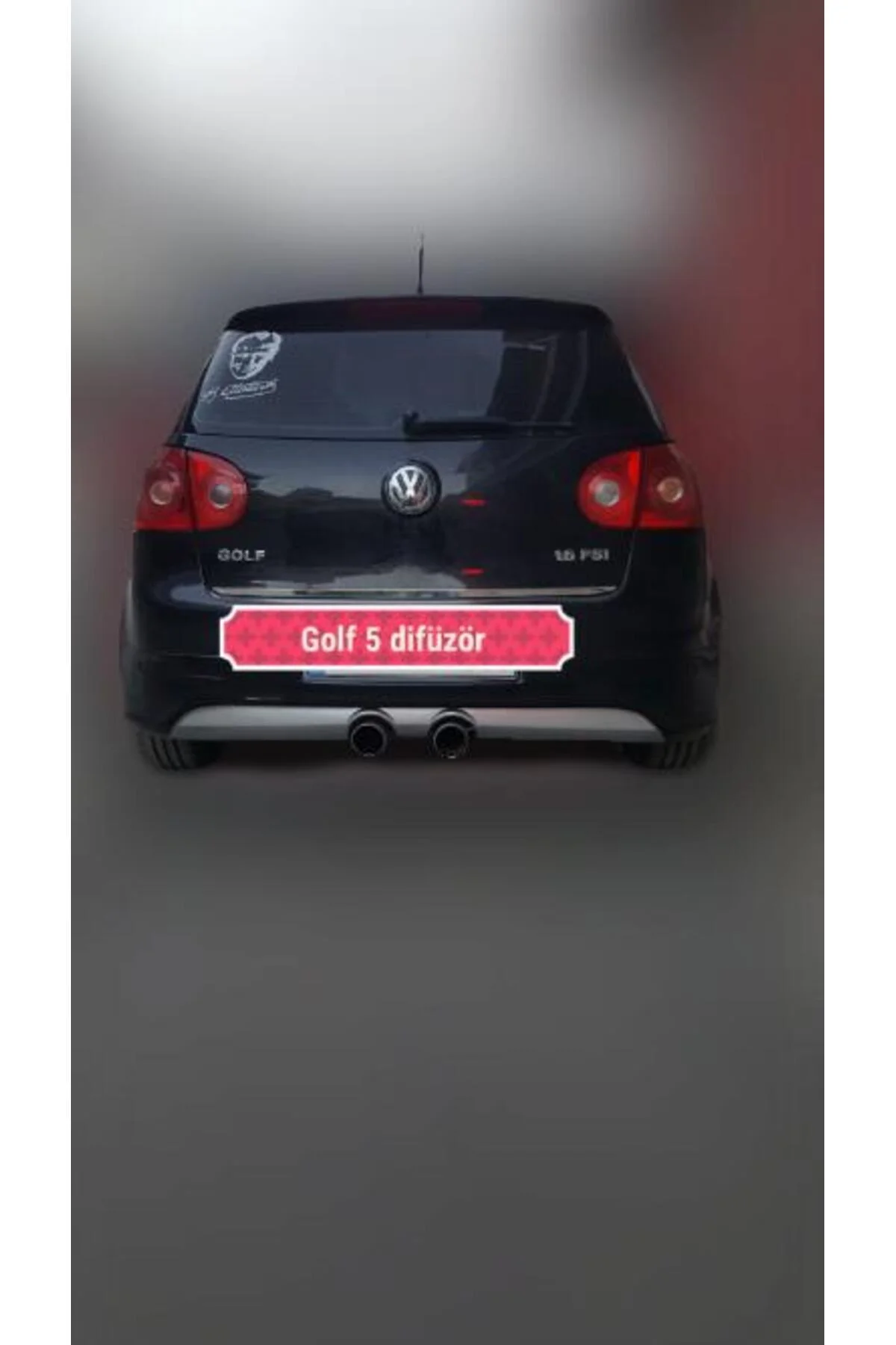VOLKSWAGEN GOLF 5 2004-2009 ASTARLI X DİFÜZÖRLÜ ARKA KARLIK