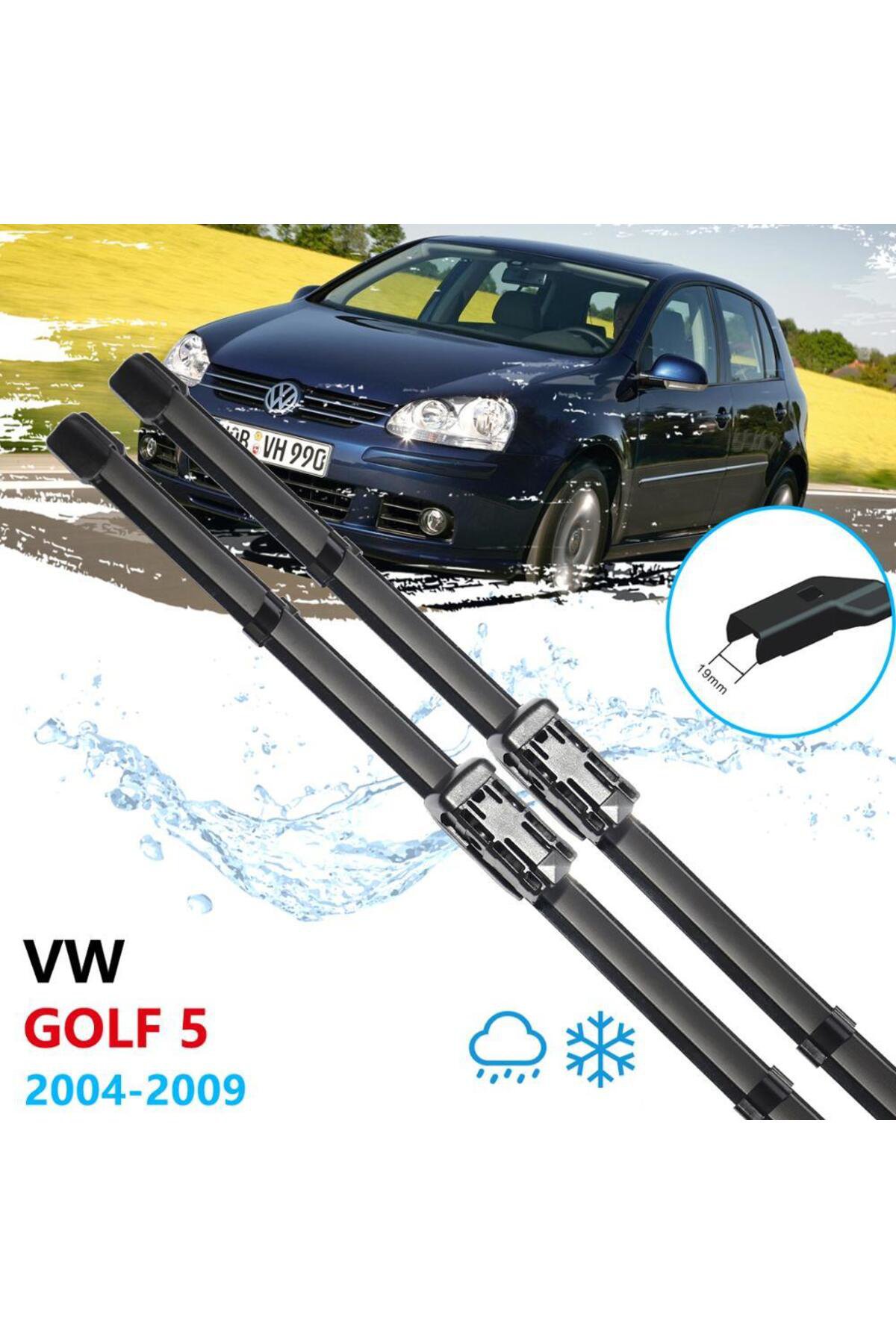 Volkswagen Golf 5 Ön Cam Muz Silecek Takımı 2006--2009