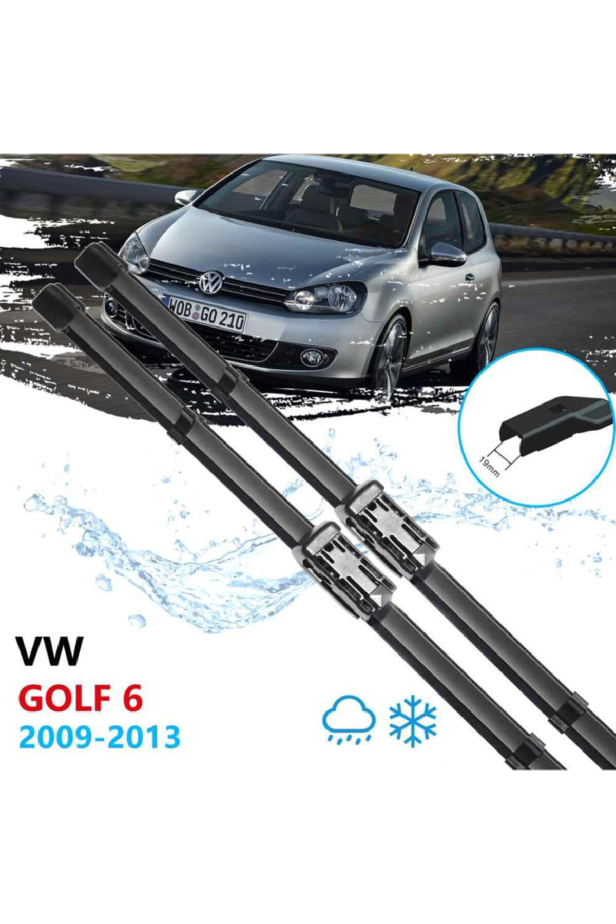Maxtel Volkswagen Golf 6 Ön Cam Silecek Süpürgesi Takımı 2009--2013