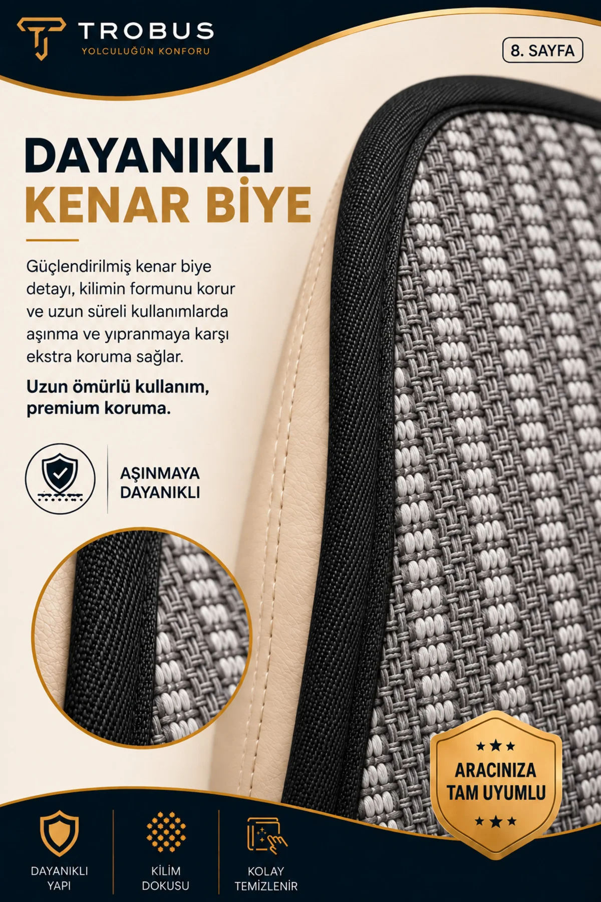 Volkswagen Golf 6 Tridline 2008-2012 Üniversal Örme Ön 2 Parça Minder Terletmez Gri Volkswagen Golf 6 Tridline 2008-2012 Üniversal Örme Ön 2 Parça Minder Terletmez Gri - Görsel 8