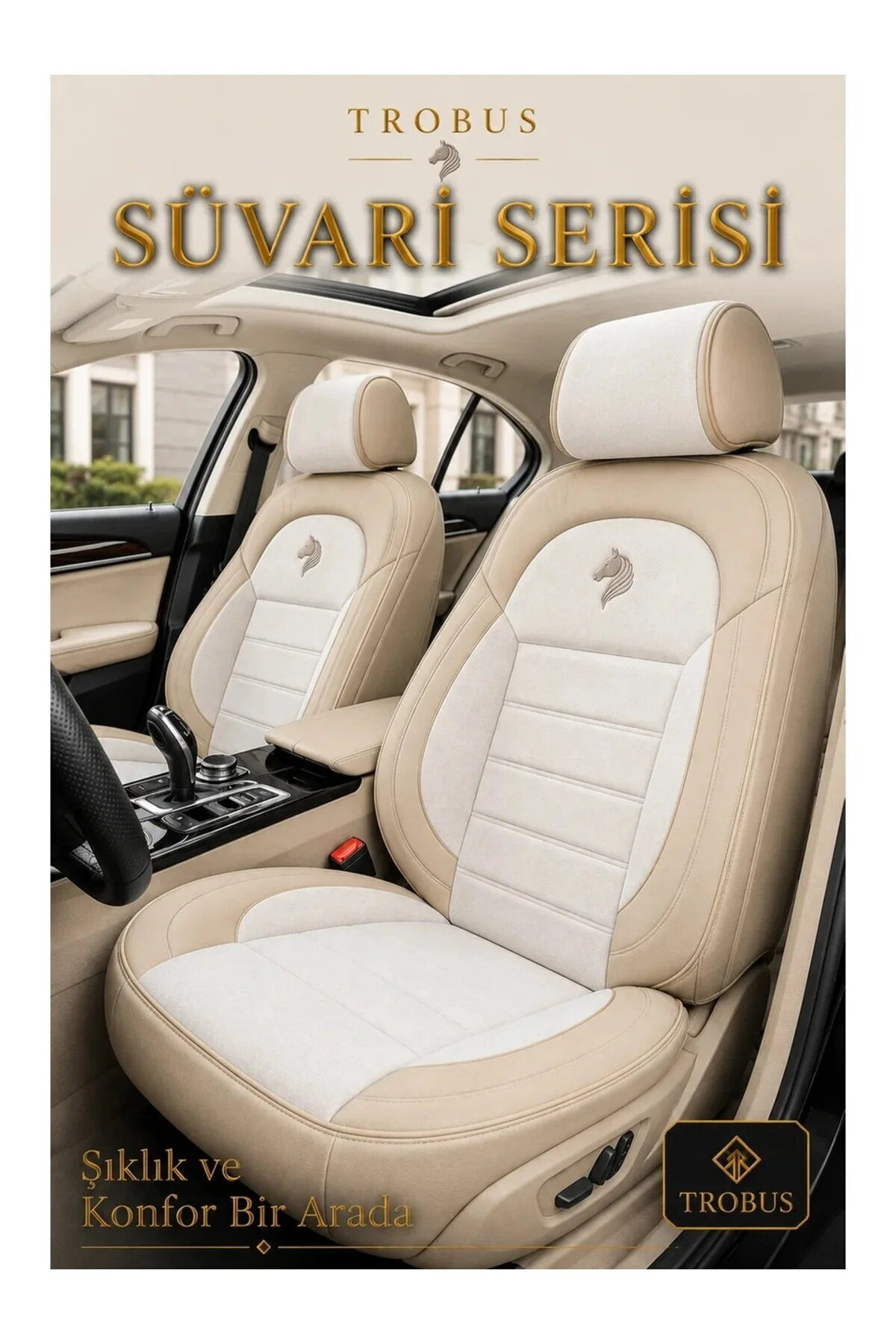 Volkswagen Golf 7 2013-2020 Uyumlu Süvari Serisi Tay Tüyü Bej Premium Koltuk Kılıfı Fiyatı, Yorumları ve Özellikleri