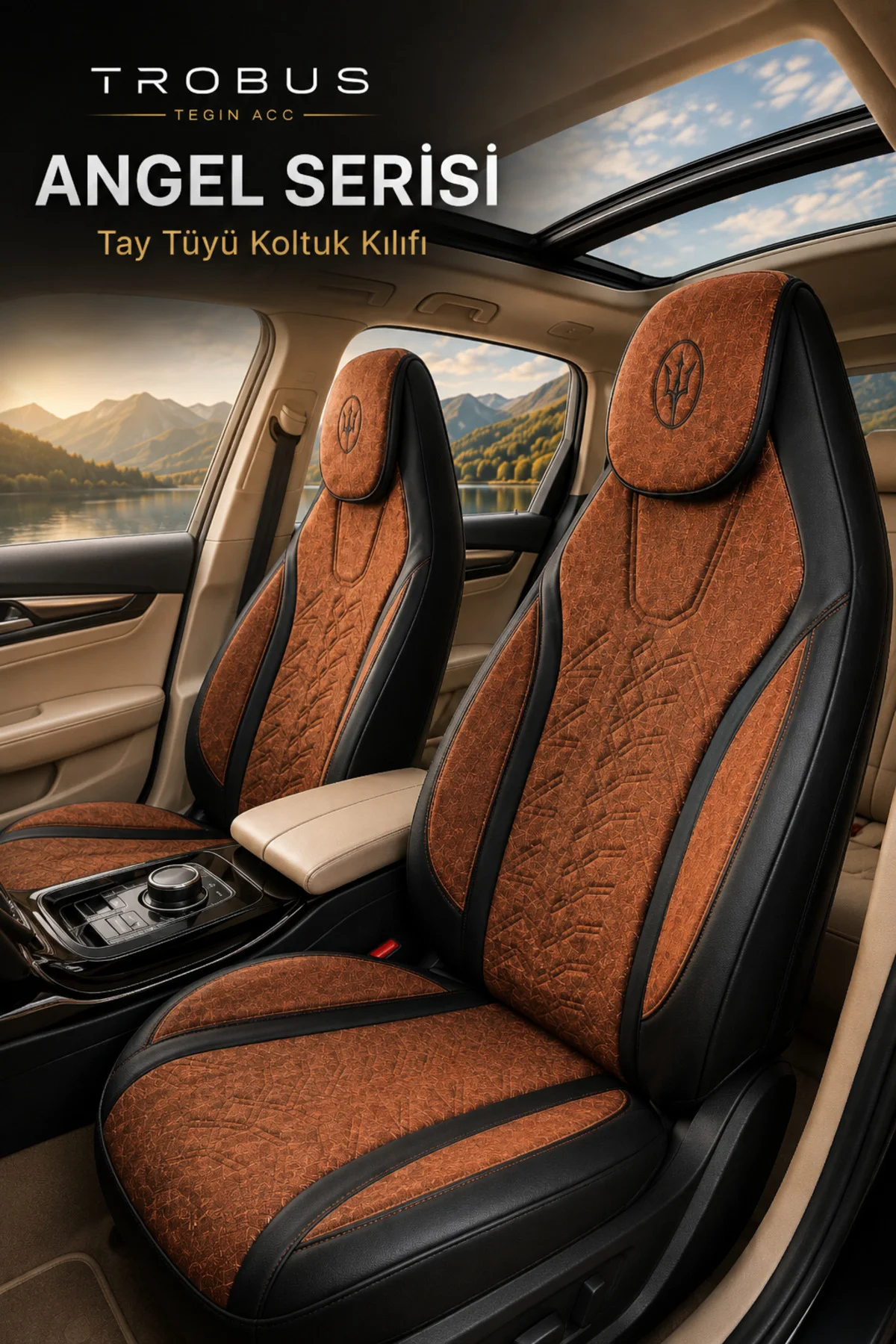 Volkswagen Golf 7 ve 7.5 Kasa 2013-2020 Uyumlu Angel Serisi Tay Tüyü Koltuk Kılıfı Taba Siyah Fiyatı, Yorumları ve Özellikleri