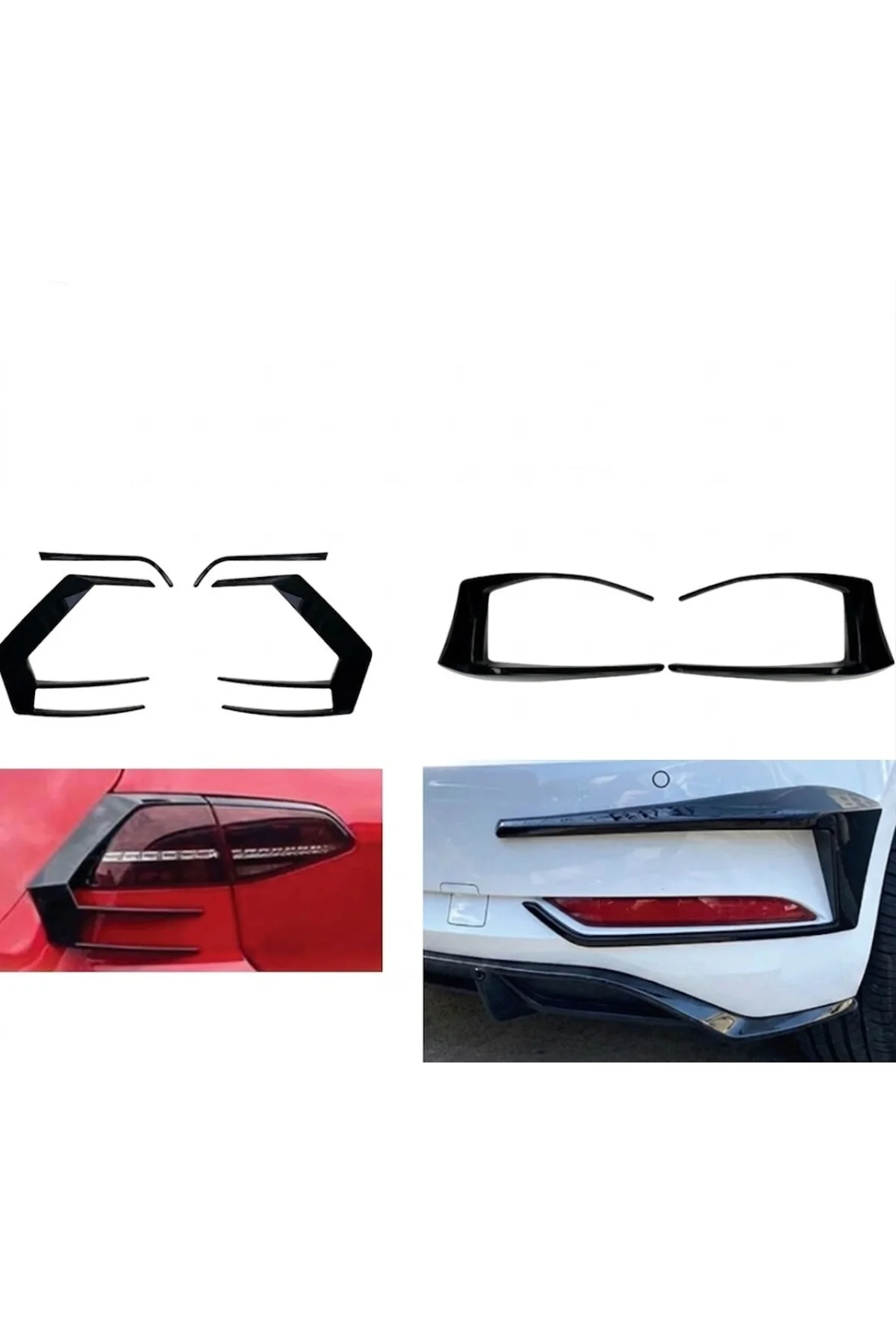 Volkswagen Golf 7.5 Uyumlu Arka Stop Ve Arka Sis Farı Çerçeve Seti 6 Parça Parlak Siyah Volkswagen Golf 7.5 Uyumlu Arka Stop Ve Arka Sis Farı Çerçeve Seti 6 Parça Parlak Siyah