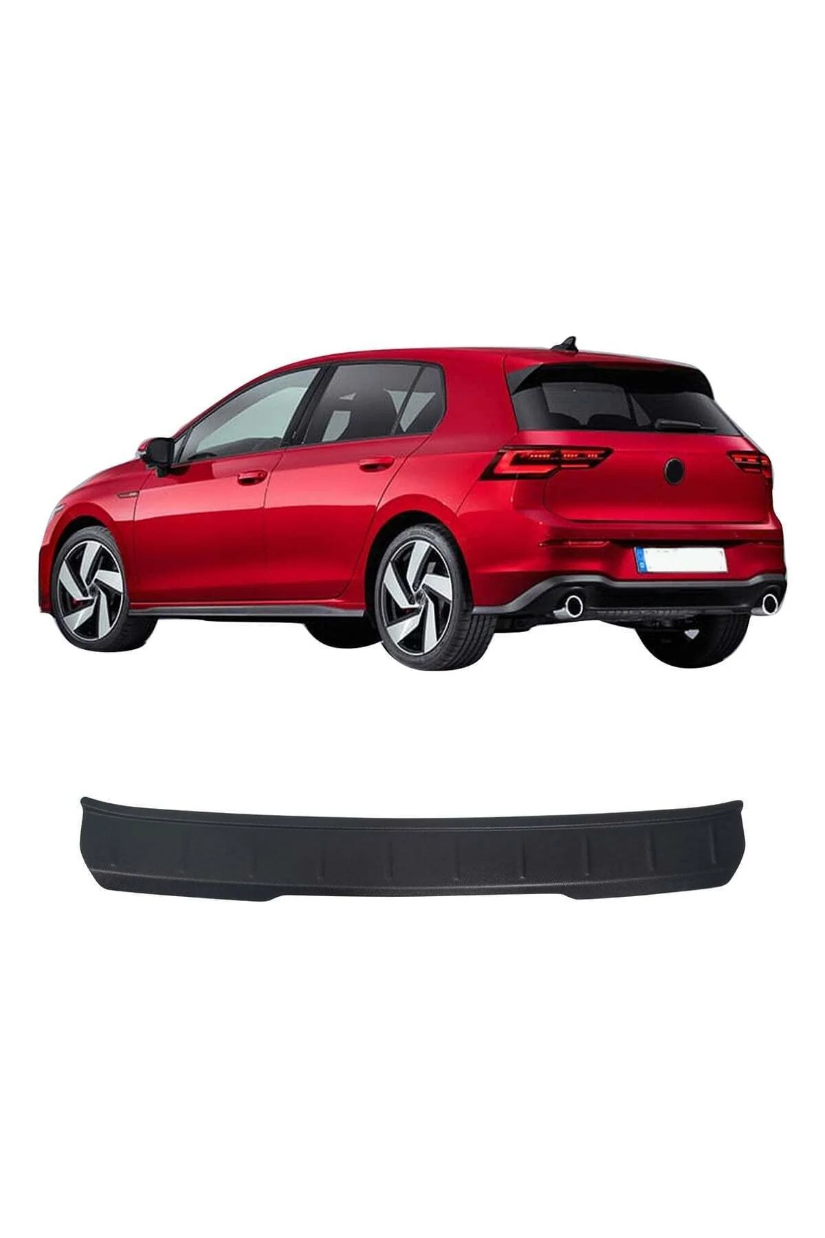 Volkswagen Golf 8 2020 ve Sonrası Uyumlu Arka Tampon Eşiği Koruma ABS Parlak Siyah Volkswagen Golf 8 2020 ve Sonrası Uyumlu Arka Tampon Eşiği Koruma ABS Parlak Siyah - Görsel 2