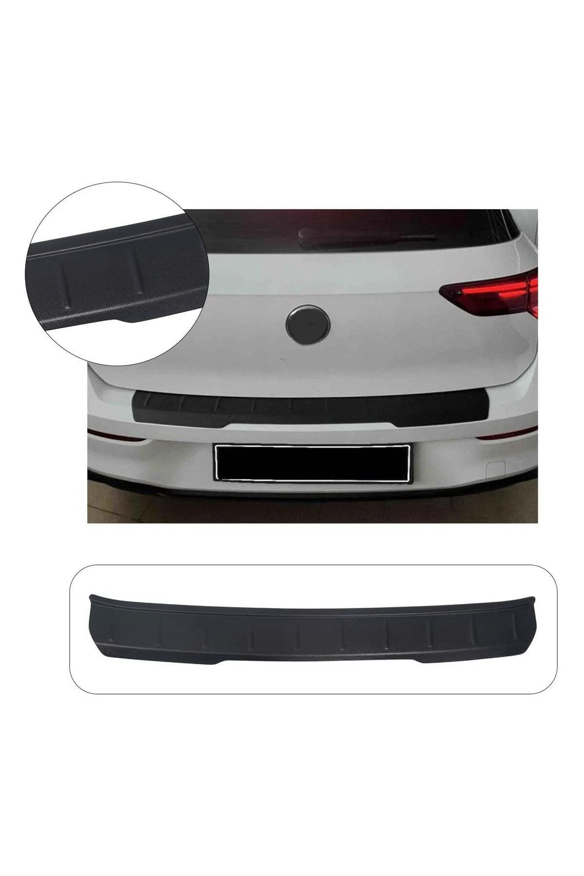 Volkswagen Golf 8 2020 ve Sonrası Uyumlu Arka Tampon Eşiği Koruma ABS Parlak Siyah Volkswagen Golf 8 2020 ve Sonrası Uyumlu Arka Tampon Eşiği Koruma ABS Parlak Siyah