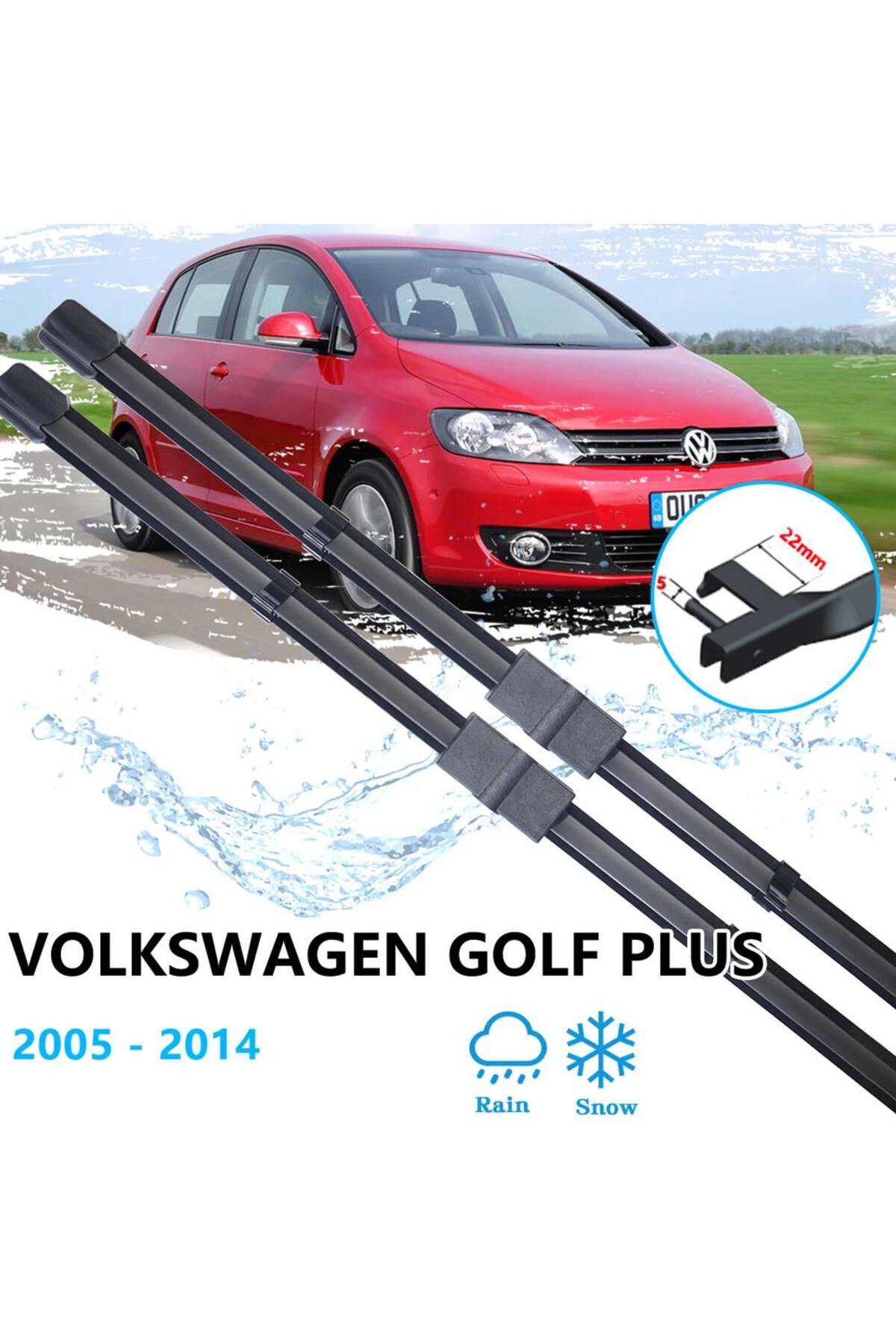 VOLKSWAGEN GOLF PLUS ÖN CAM MUZ SİLECEK TAKIMI 2005--2014