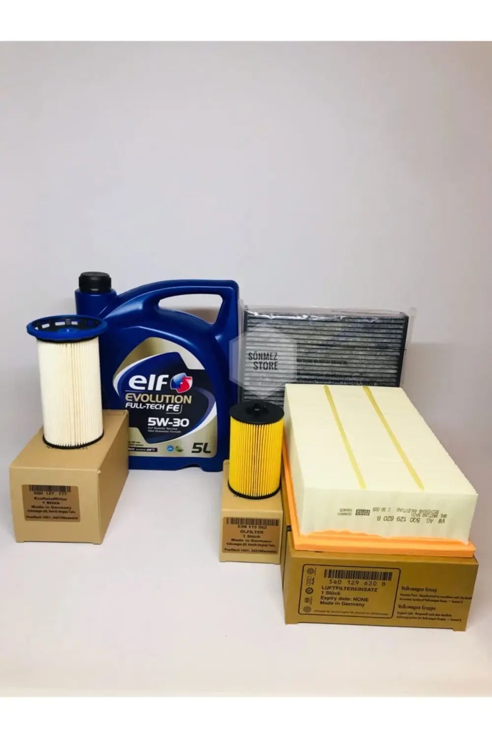 Volkswagen Golf Vıı 1.6 Tdi Filtre Bakım Seti 5w30 Motor Yağı Uyu