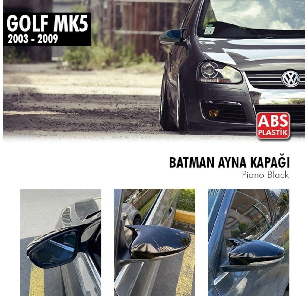 Volkswagen Golf Uyumlu 5 (Mk5) (2003-2009) Batman Yarasa Ayna Kap