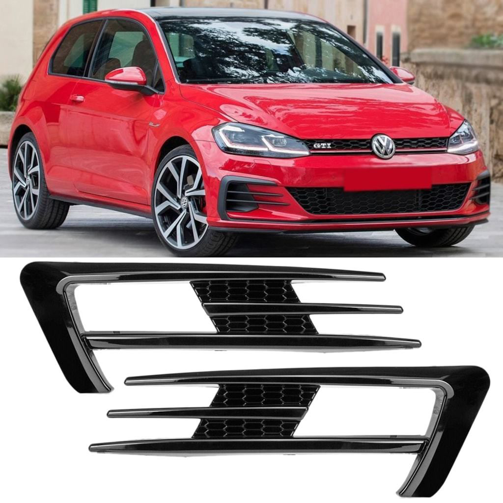 Volkswagen Golf Uyumlu 7 Sis Farı Çerçevesi Piano Black 2014-2017 Volkswagen Golf Uyumlu 7 Sis Farı Çerçevesi Piano Black 2014-2017