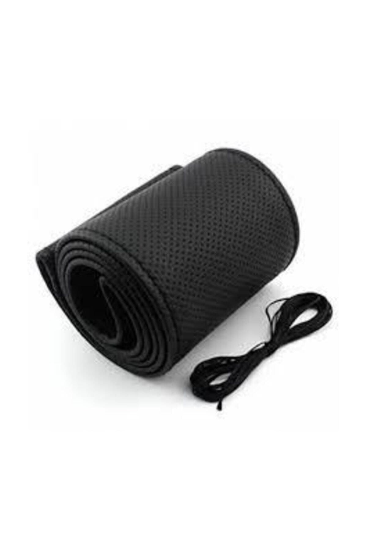 Nice Shop Volkswagen Golf 6 Uyumlu Dikmeli Direksiyon Kılıfı Siyah Dikişli