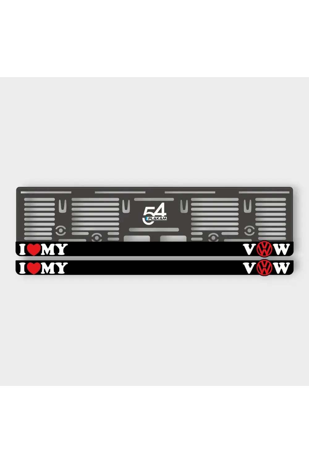 VOLKSWAGEN I MY VW KABARTMALI PLEKSİ ARABA PLAKALIĞI -2