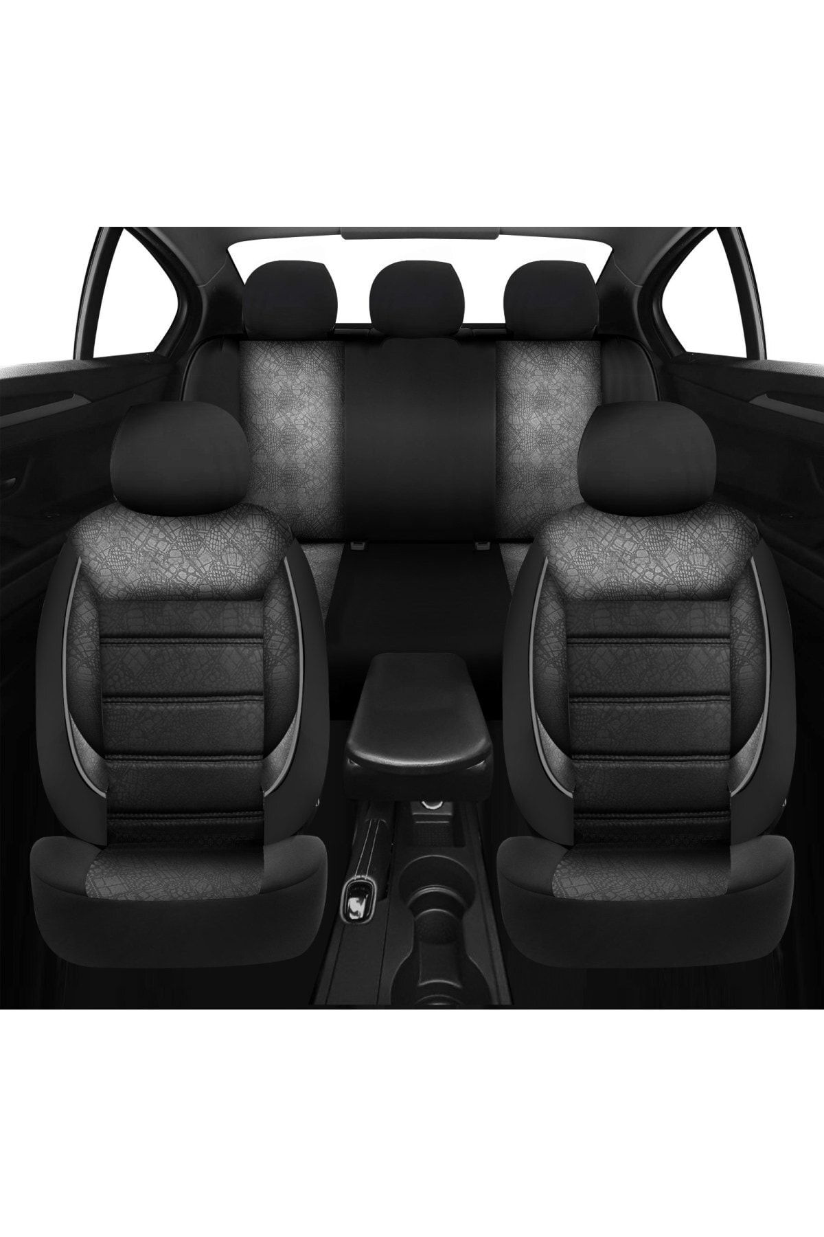 Nice Shop Volkswagen Jetta Uyumlu Koltuk Kilifi Talos Serisi Carbon Deri - 