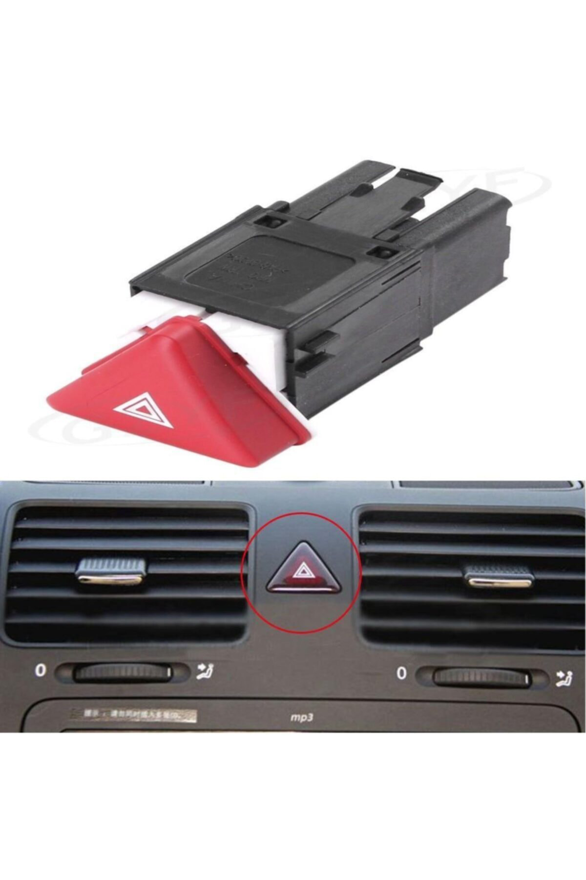 Mcar Volkswagen Jetta - Golf 5 Dörtlü Flaşör Anahtarı 2006--2011 Uyuml