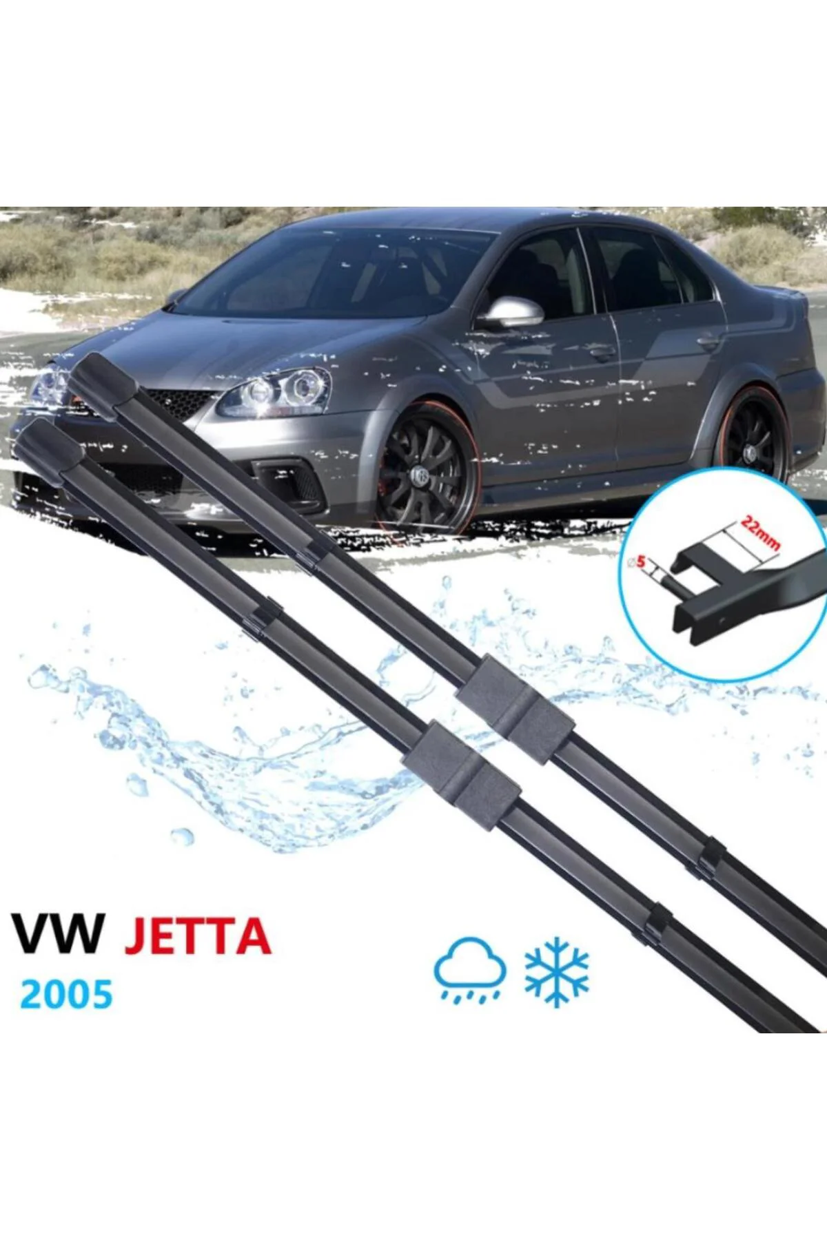 VOLKSWAGEN JETTA ÖN CAM MUZ SİLECEK TAKIMI 2005 MODEL İÇİN